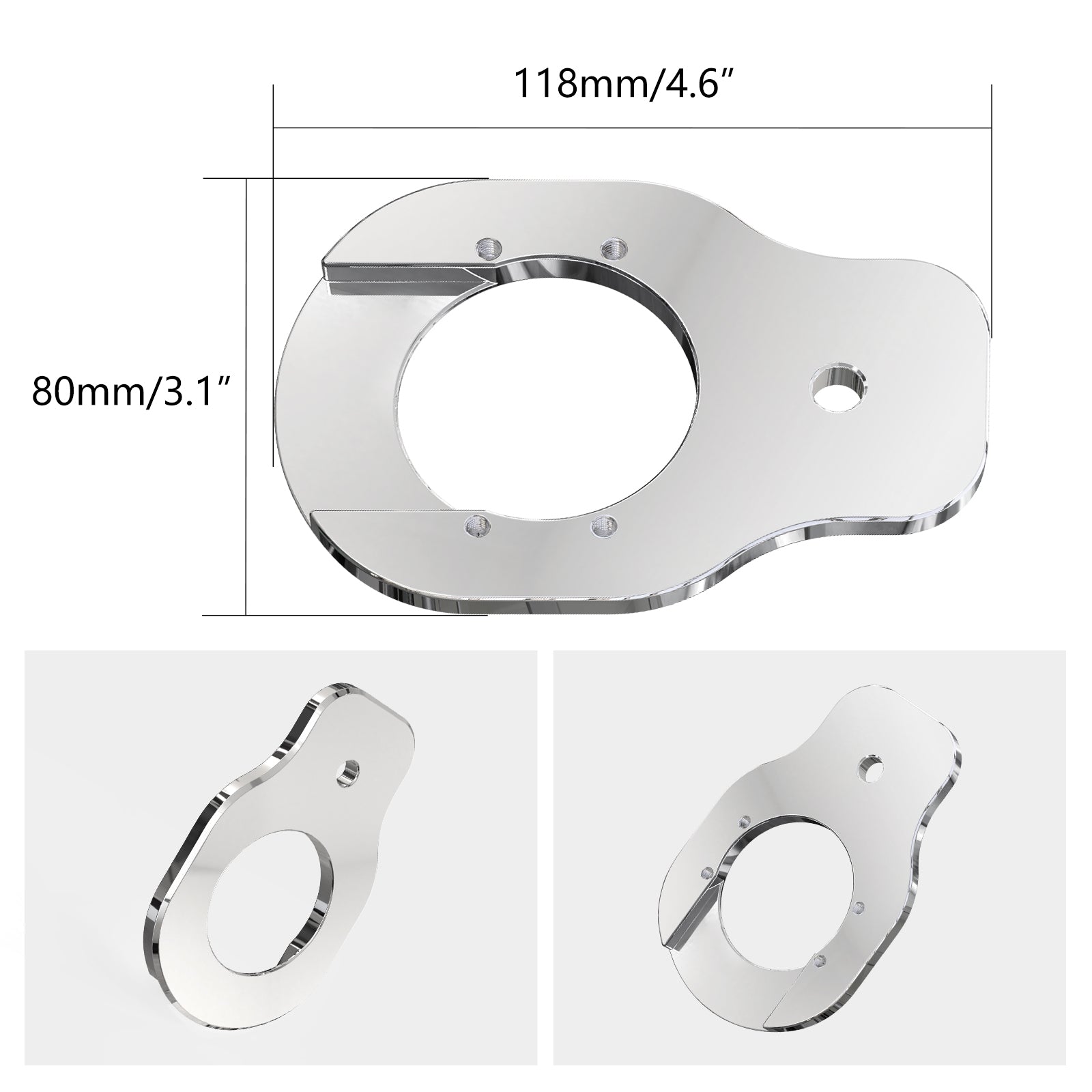 Chromed Ignition Key Switch Bracket For Harley Road King FLHR Street Glide FLHX