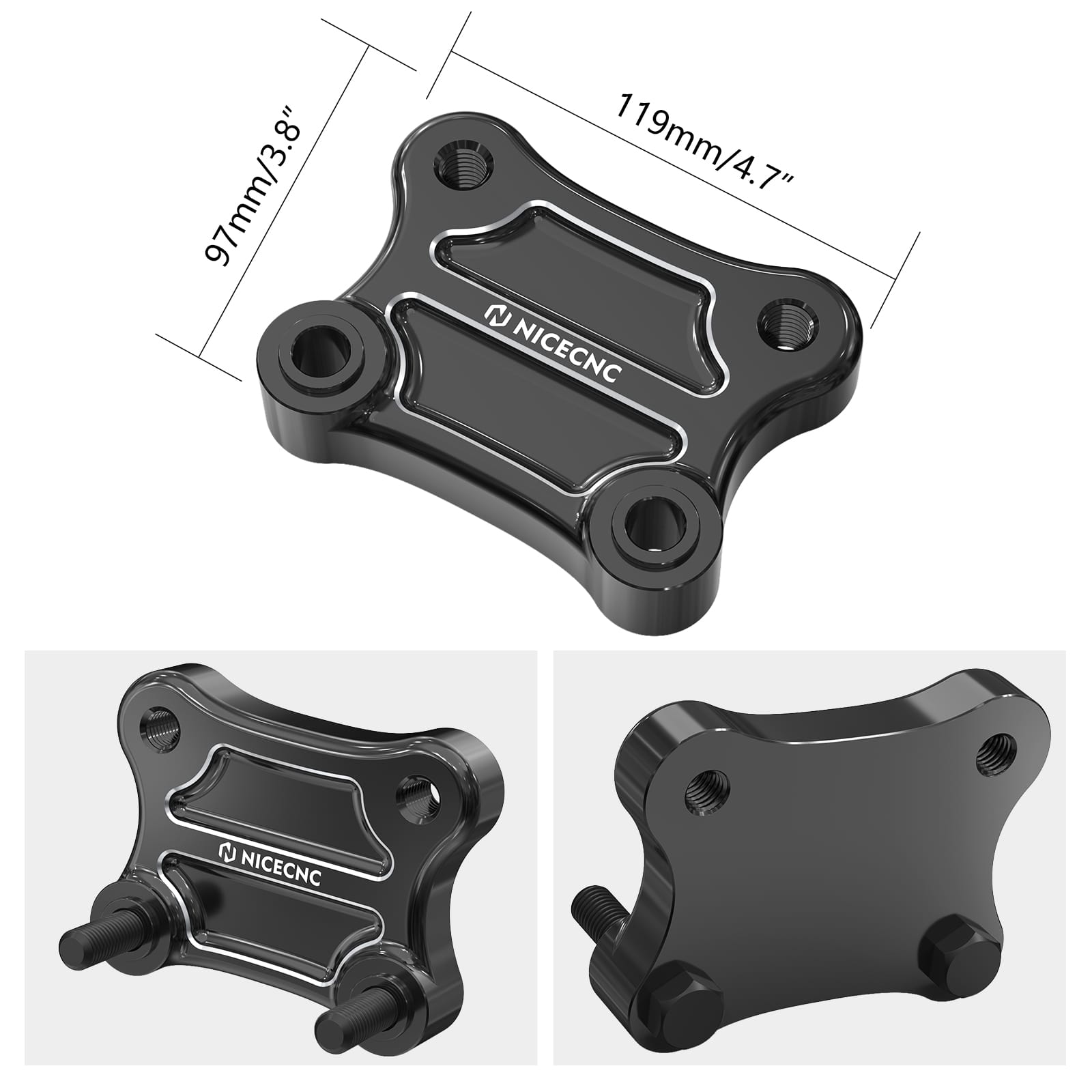 Handlebar Riser Pull Back Plate For Harley Street Glide Electra Glide Ultra Limited