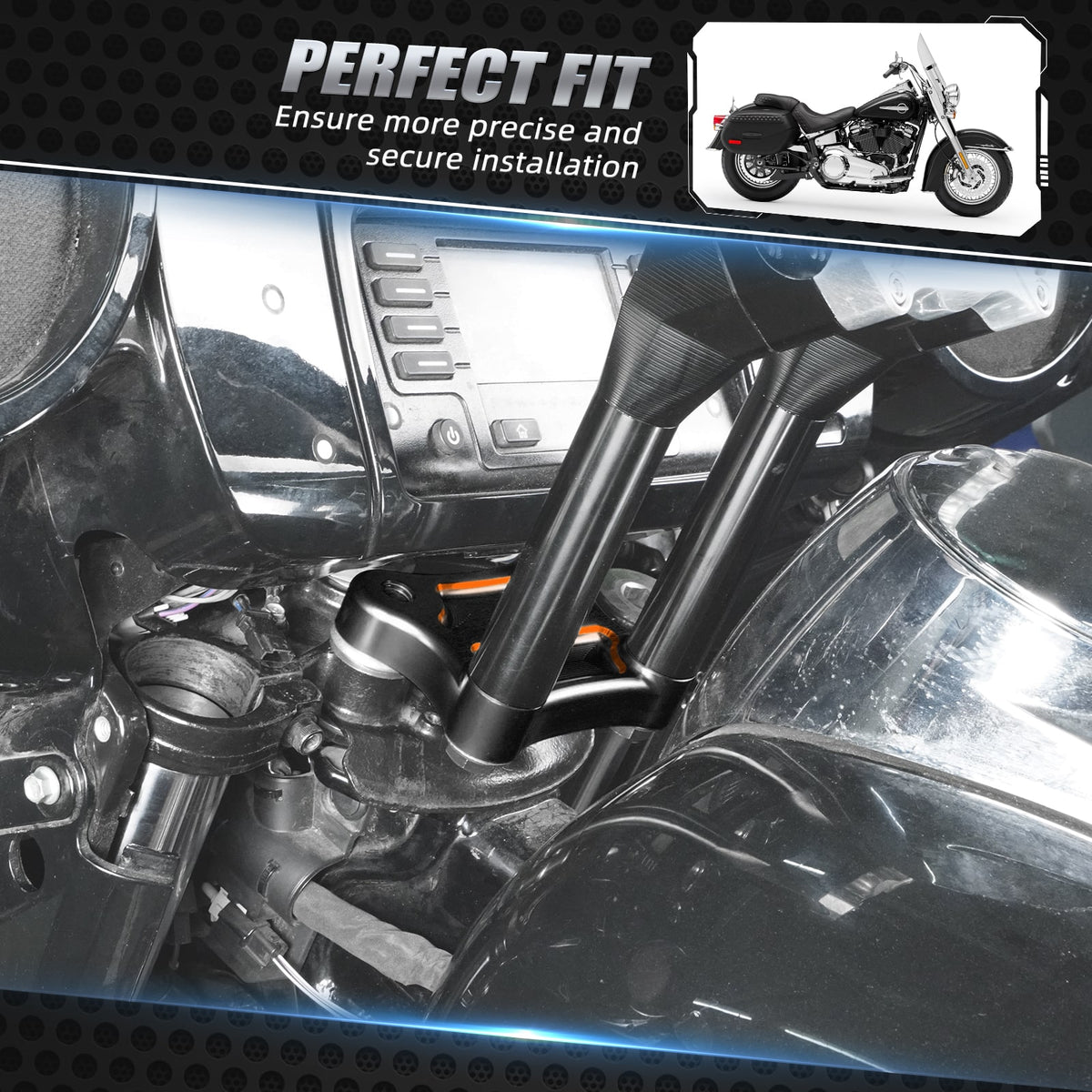 Handlebar Riser Pull Back Plate for Harley Street/ Electra Glide