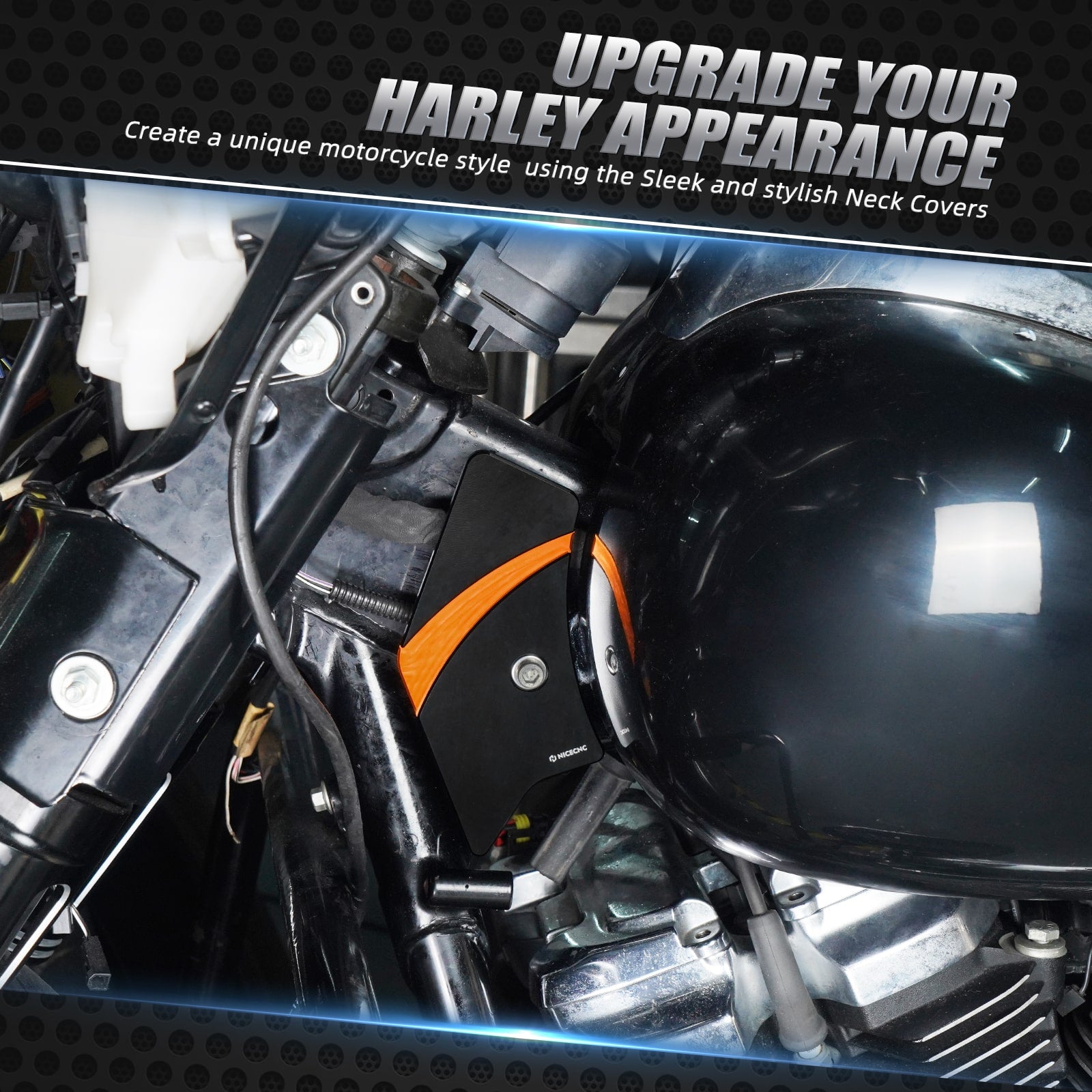 Frame Side Steering Neck Covers Trim For Harley Road King Street Glide Ultra Limited