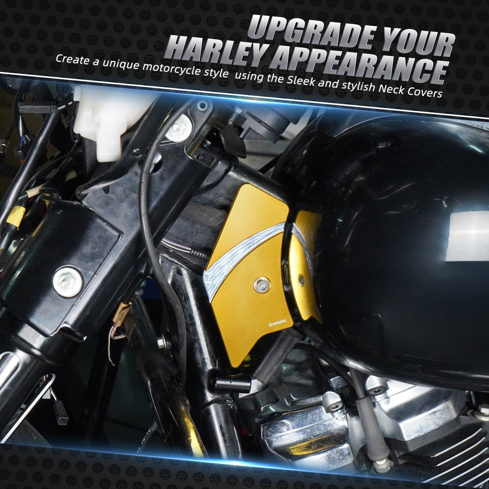 Frame Side Steering Neck Covers Trim For Harley Road King Street Glide Ultra Limited