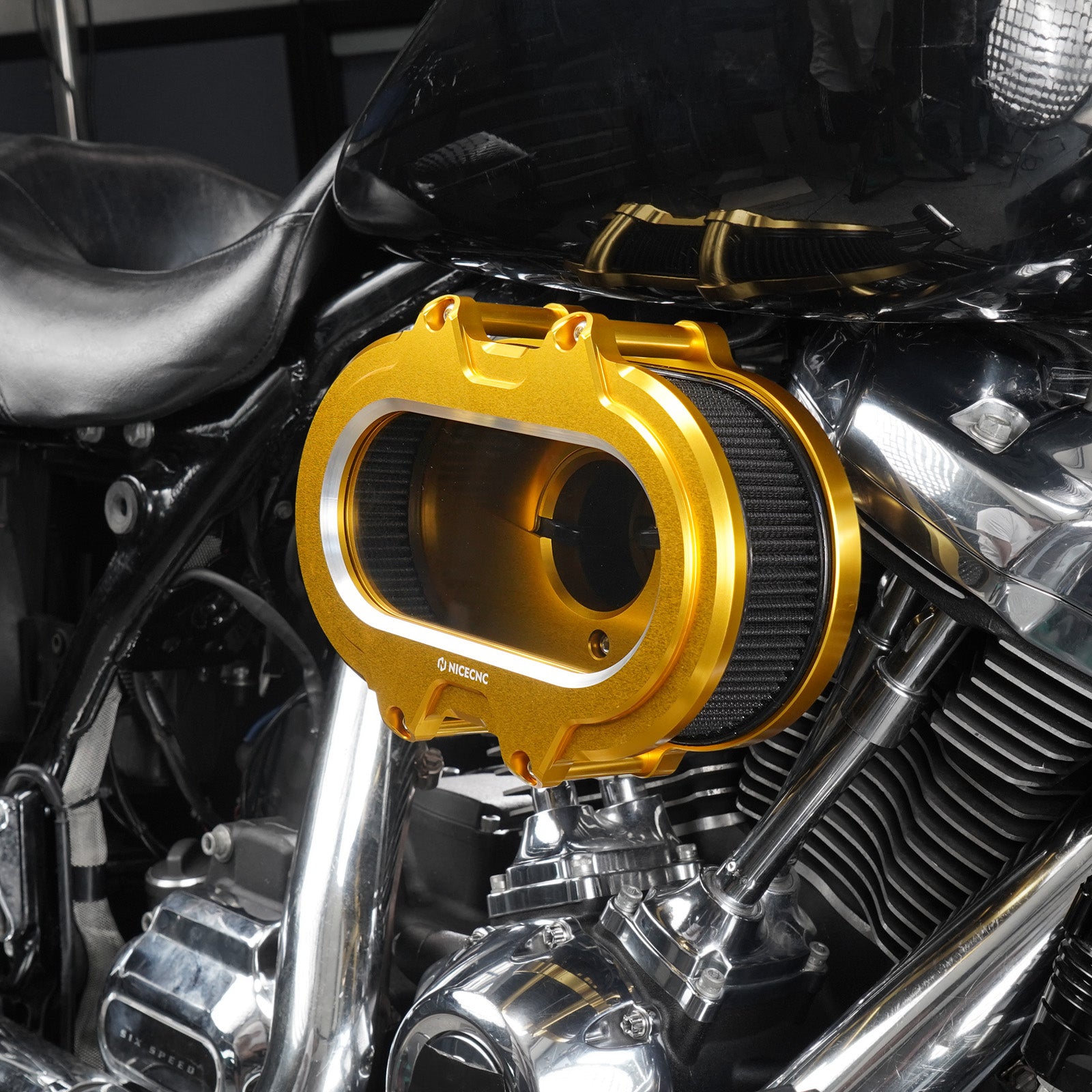 M8 Transparent Air Cleaner Intake Filter Kit For Harley Road King Electra Street Glide