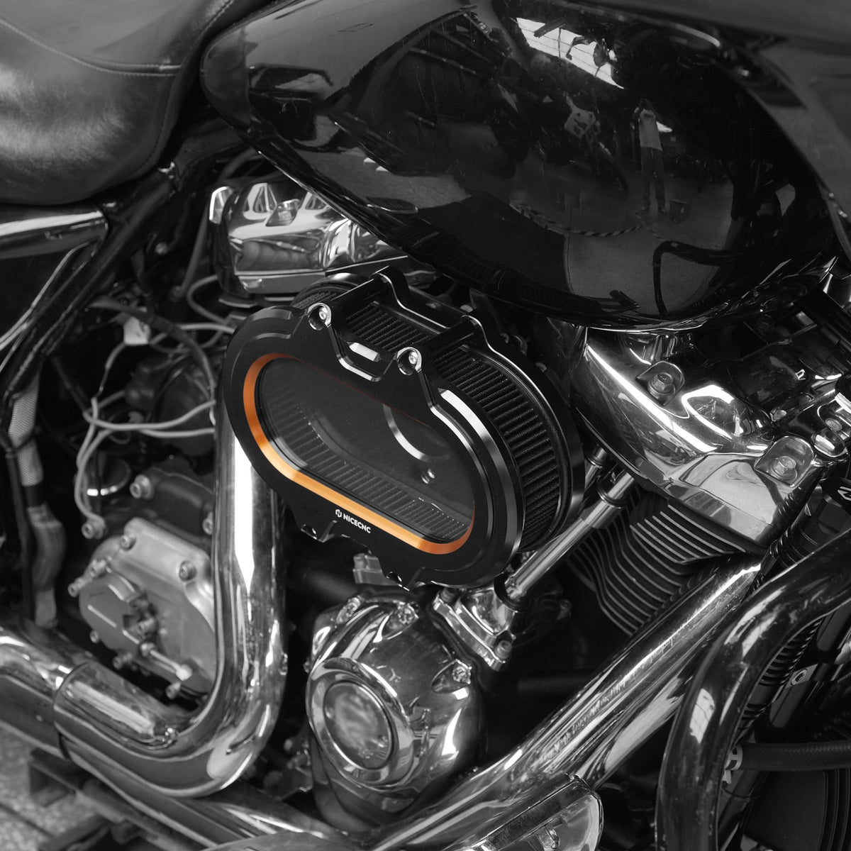 Harley M8 Road Glide Transparent Air Cleaner Intake Filter Kit