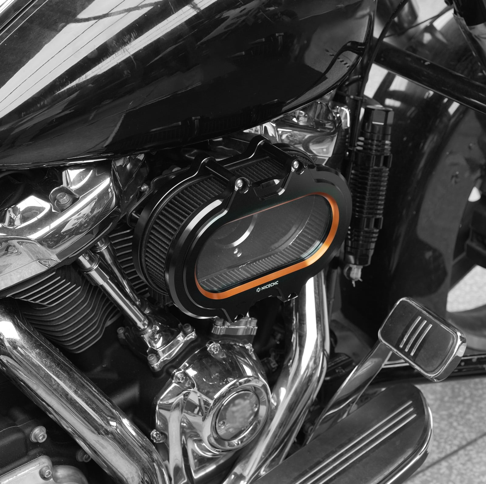 Harley M8 Road Glide Transparent Air Cleaner Intake Filter Kit