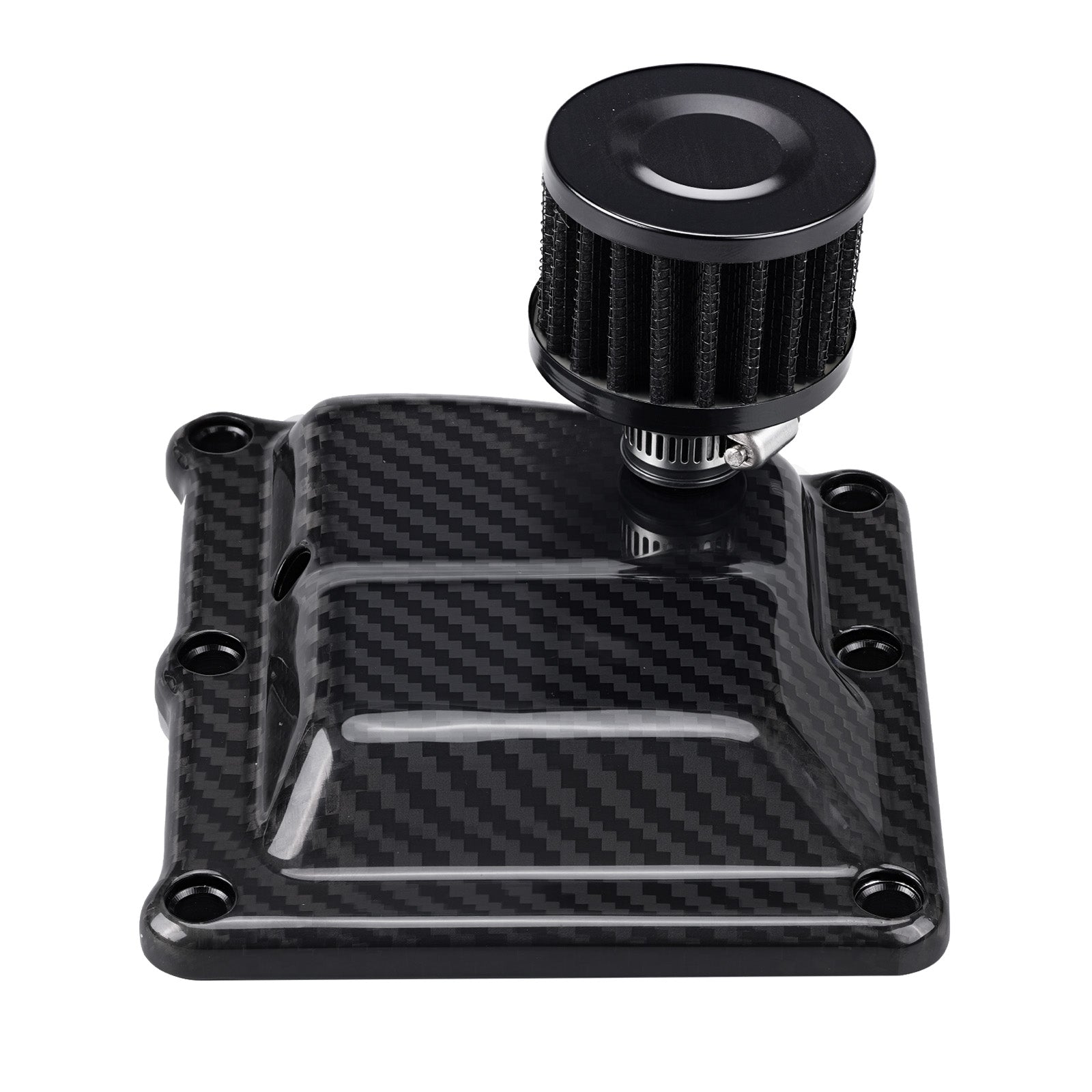 Carbon Fiber Shell M8 Vented Transmission Top Cover For Harley Road King Street Glide