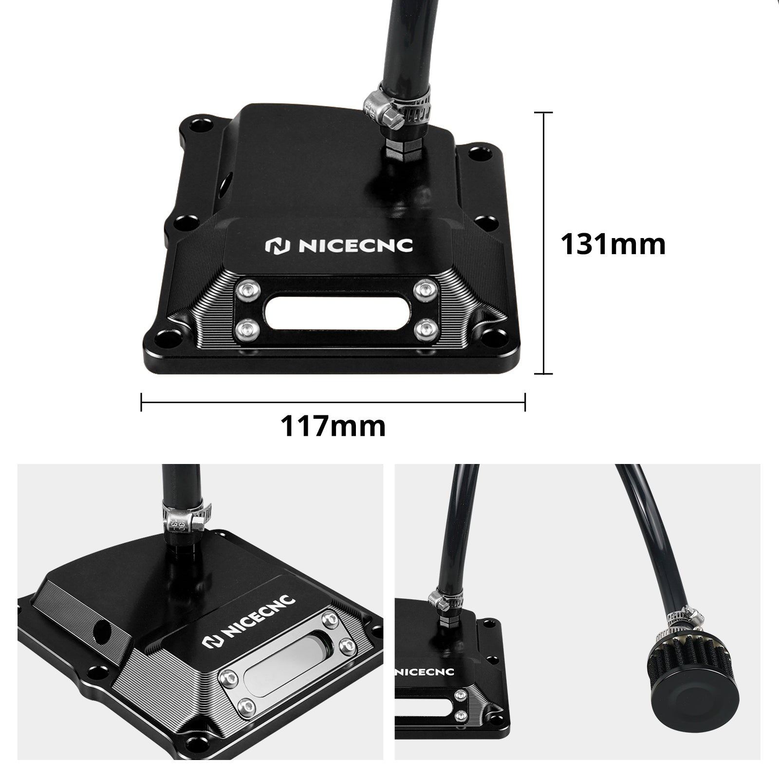 新品未使用rady ステンドグラスベッドカバー Transparent Vented Harley M8 Transmission Cover with Check Valve