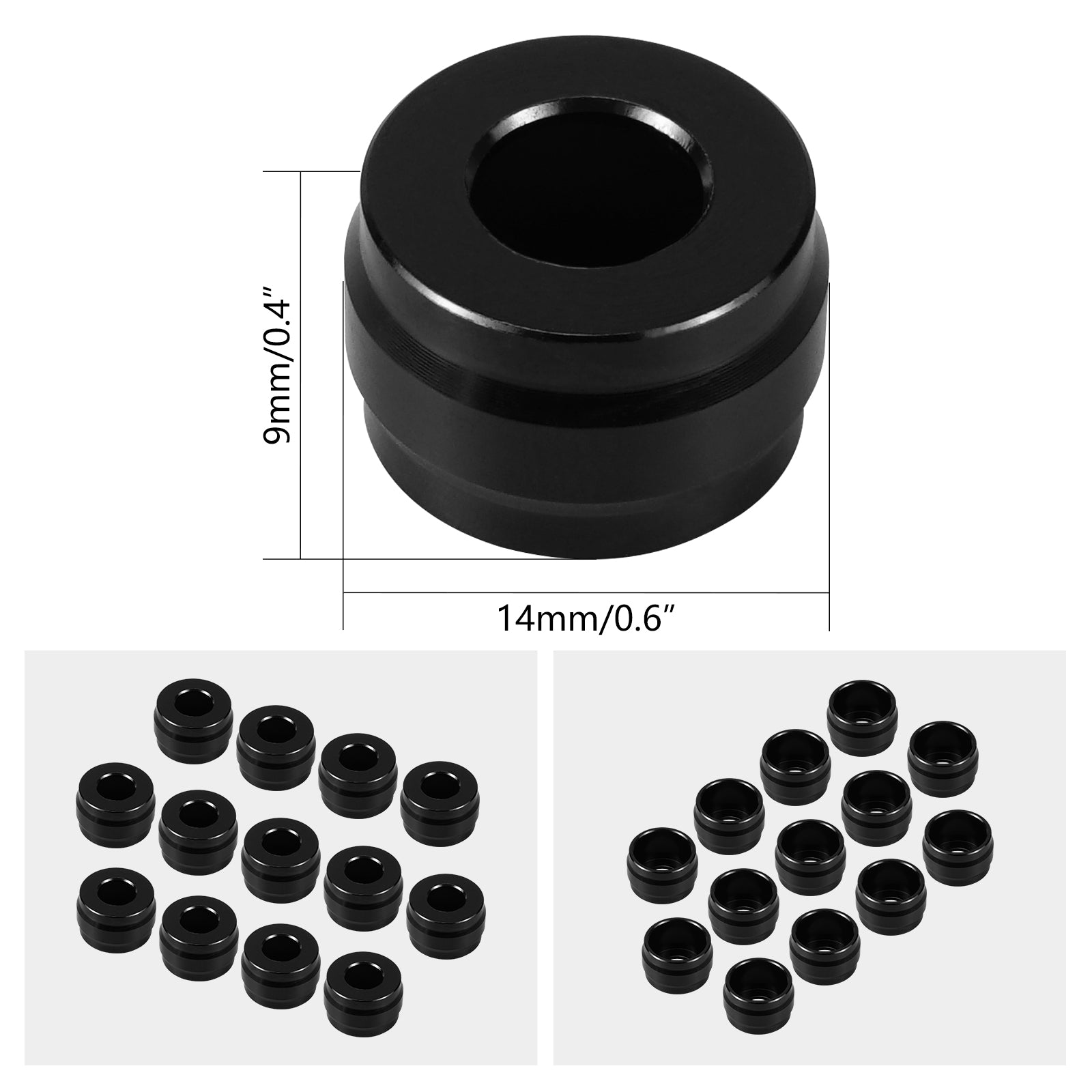 Universal 1/4" Primary Cover Bolt Caps Decorative Trim Rings For Harley Davidson Touring M8 Models 2017-2023