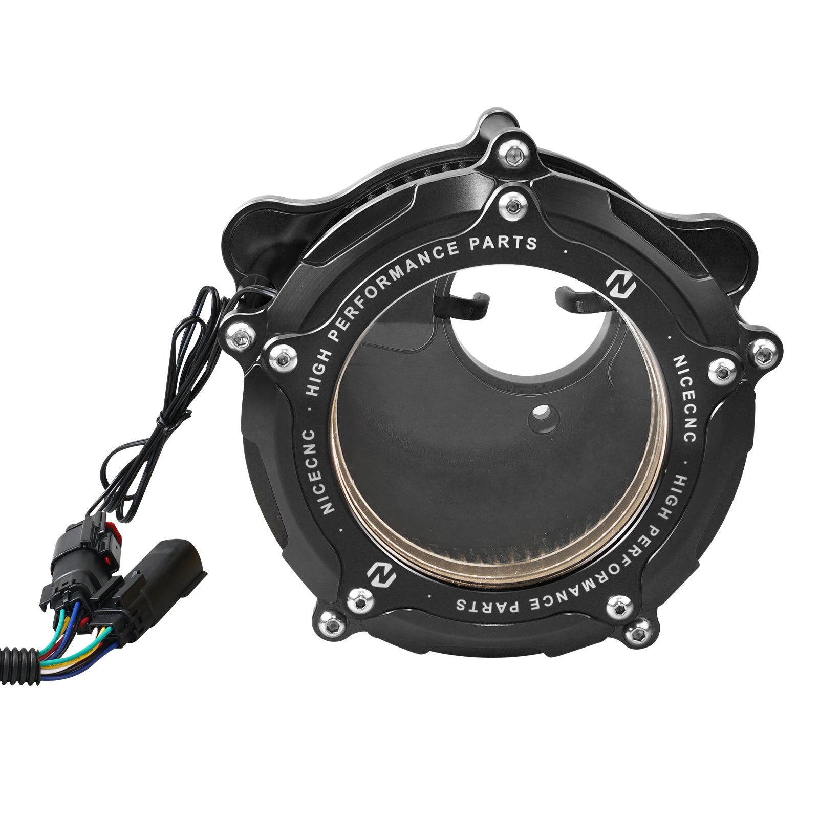 Full Clear M8 LED Air Cleaner Filter Intake Kit For Harley Road King Electra Street Glide