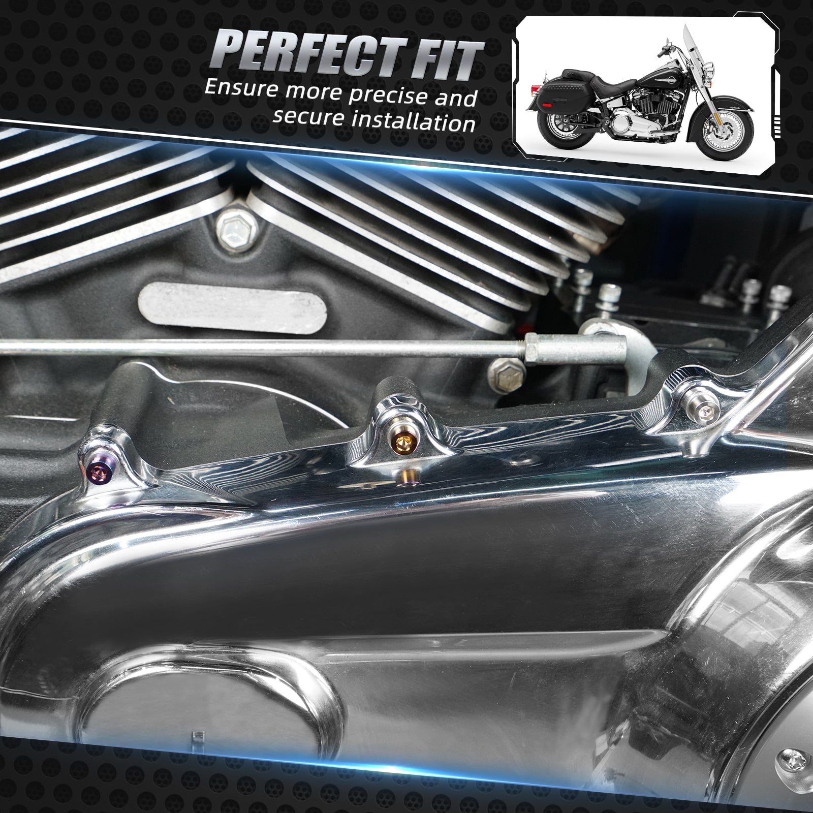 Titanium Alloy Primary Cover Screws Kit for Harlay Davidson Touring Models