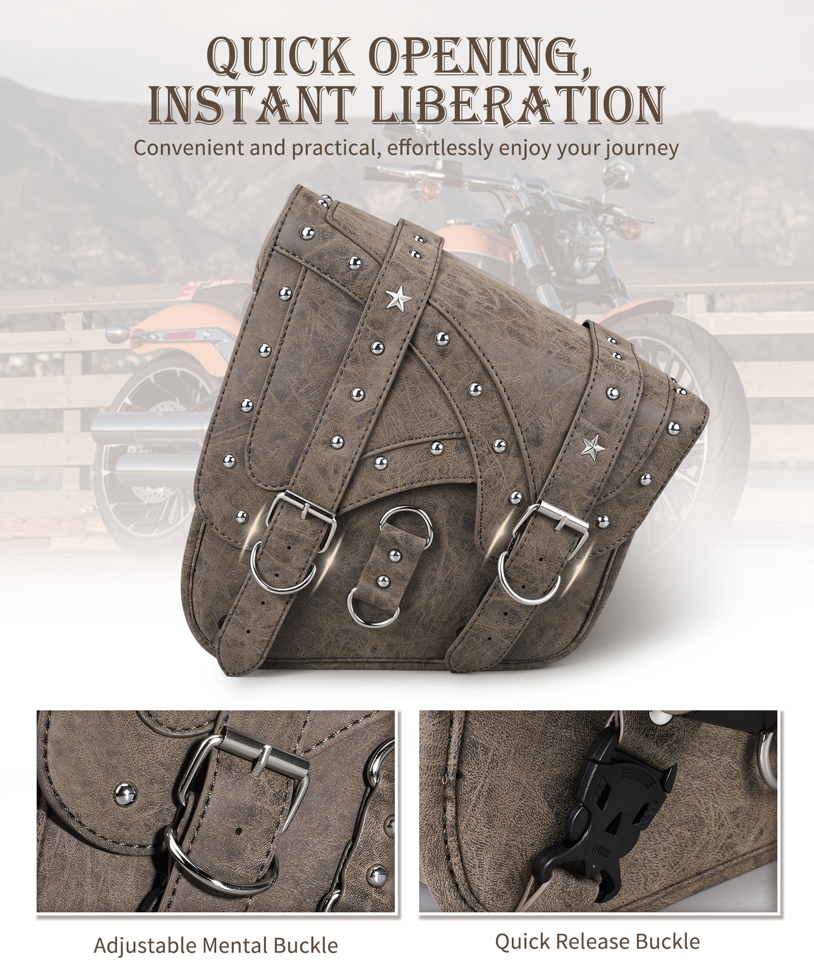 Harley Swingarm Bag Tool Storage Bag PU Leather Texture