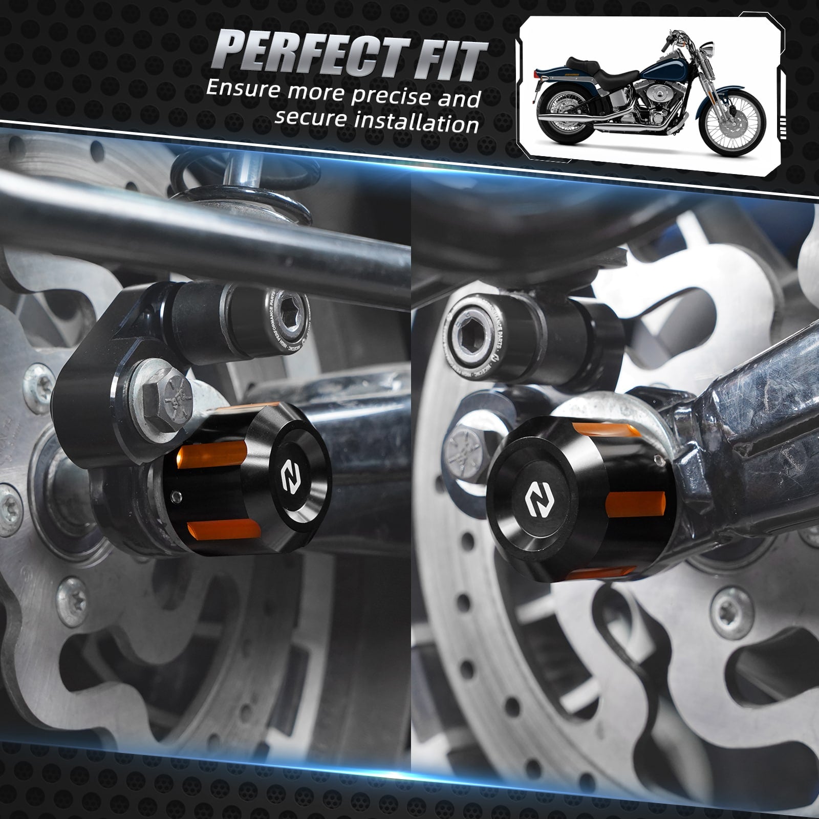 1 pair Rear Axle Nut Covers For Harley Davidson Road King Electra Glide Street Glide