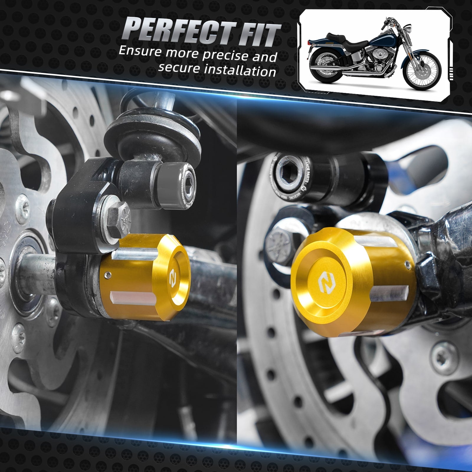 1 pair Rear Axle Nut Covers For Harley Davidson Road King Electra Glide Street Glide