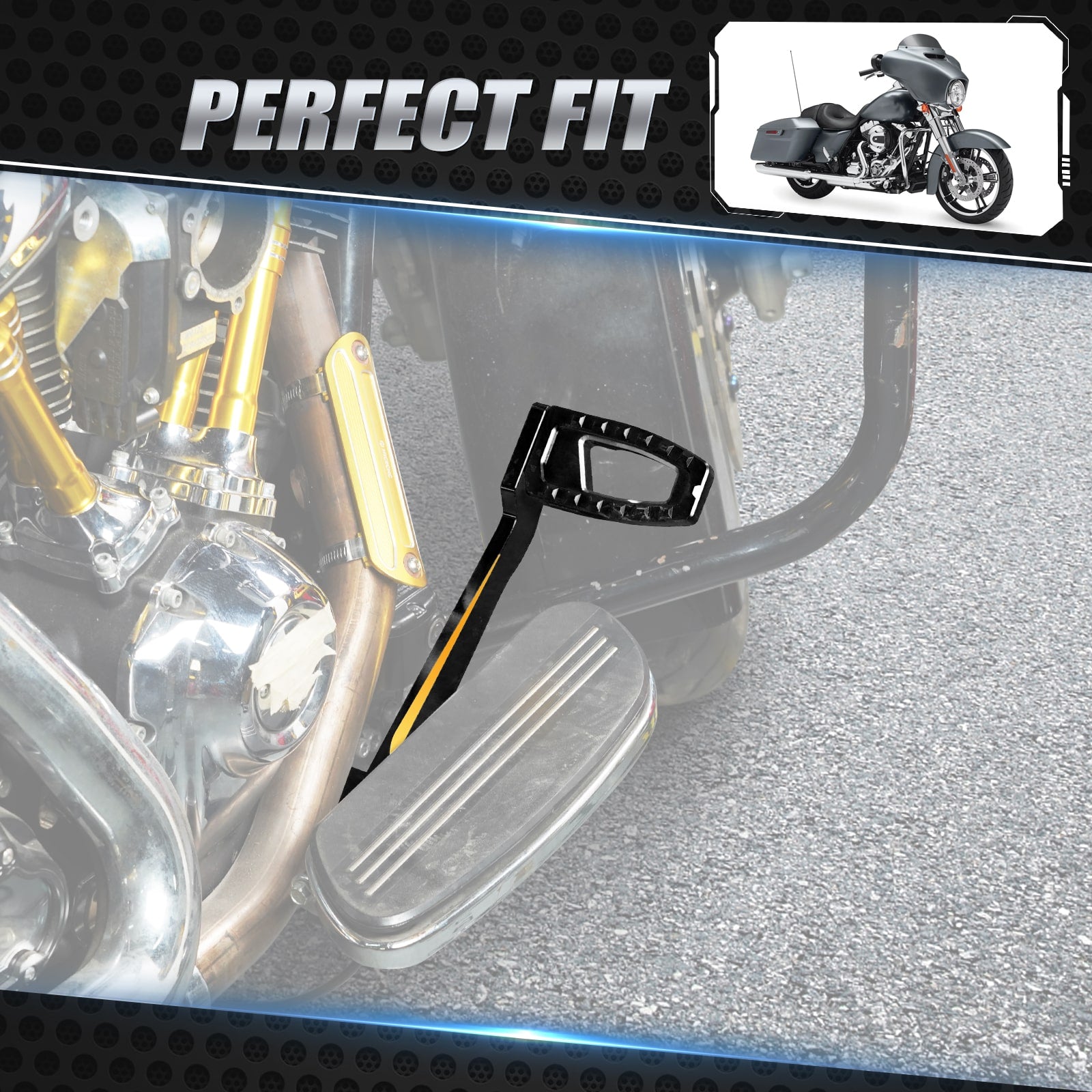 Rear Brake Lever Pedal Kit For Harley-Davidson Touring & Trike Models
