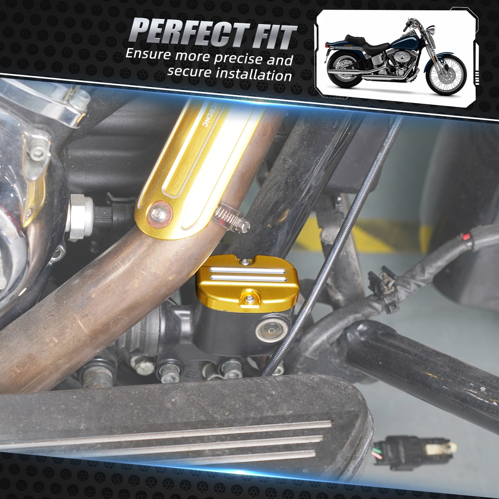 Rear Brake Master Cylinder Cover For Harley Davidson 2008-2024 Touring models