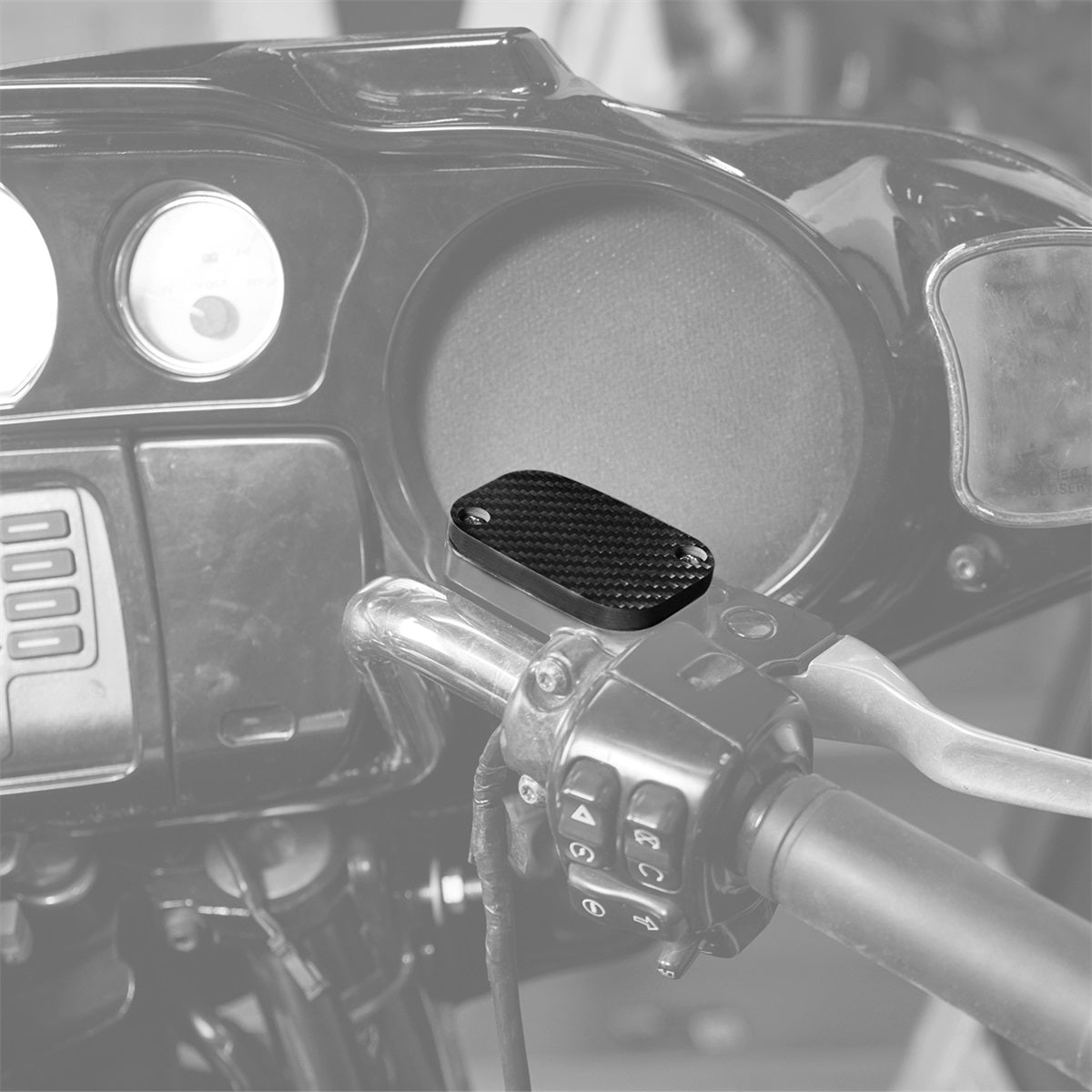 Carbon Fiber Front Brake Master Cylinder Cover For Harley Road King Electra Street Glide