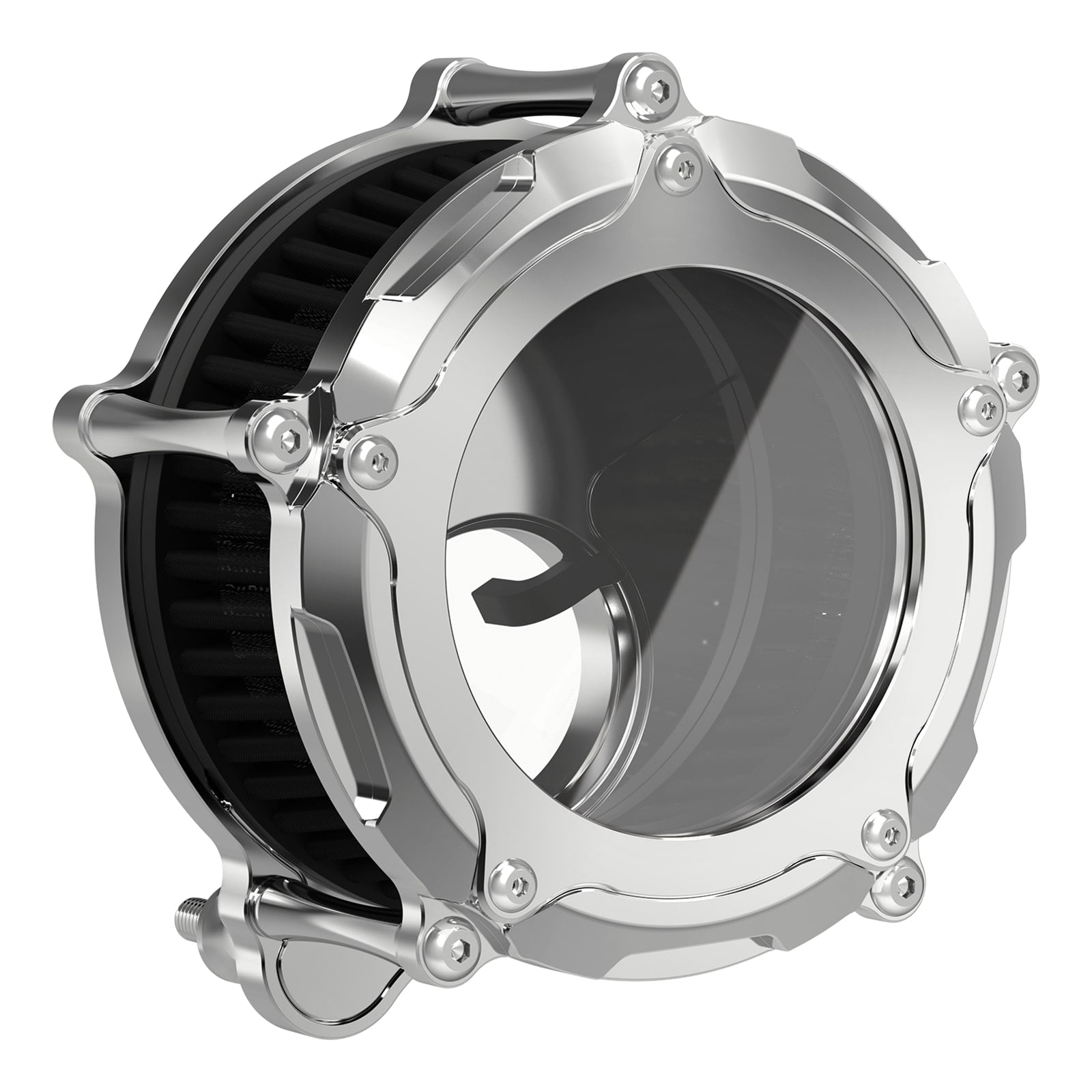 Chrome-Plating M8 LED Air Filter Intake Cleaner For Harley Road King Street Glide