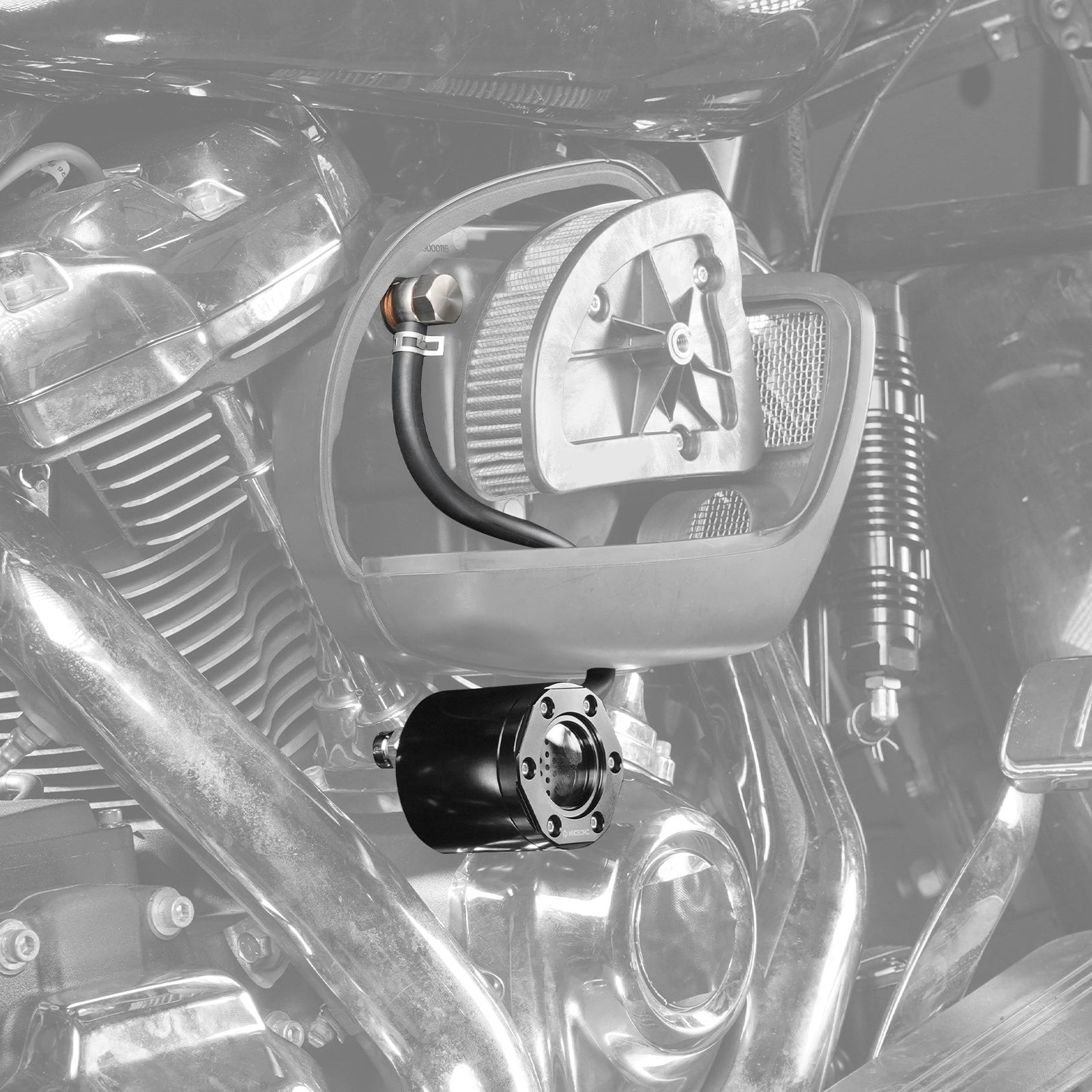 External Breather Kit For Harley Road King Street Glide Softail Street Bob Low Rider Fat Bob