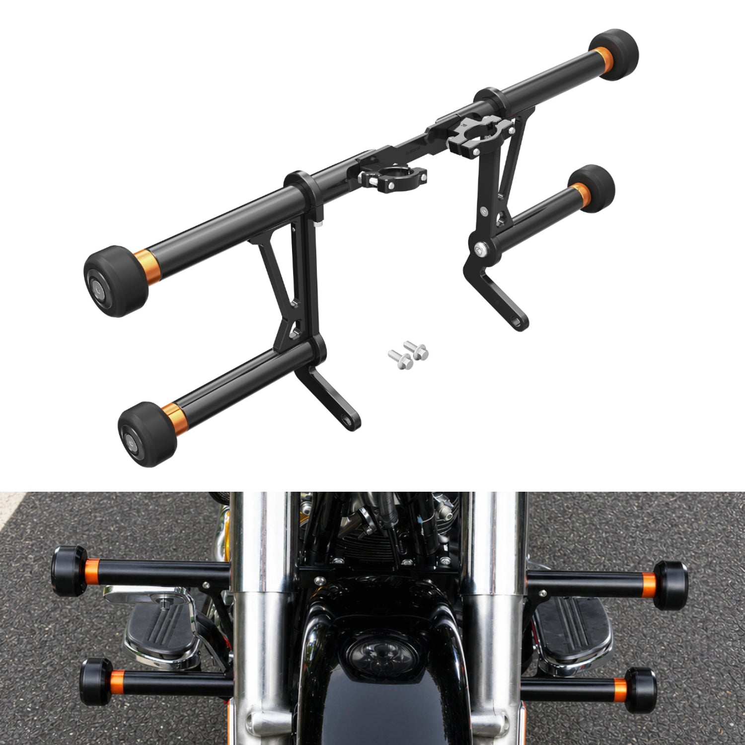 Modular Front Engine Frame Guard Crash Bar For Harley Road King Electra Street Glide
