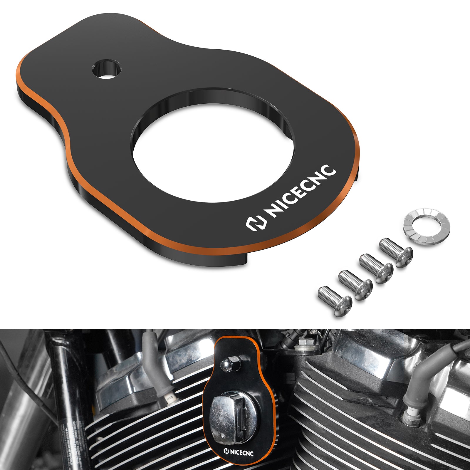 Ignition Key Switch Relocation Mount Bracket For Harley Road King Street Glide Ultra Limited