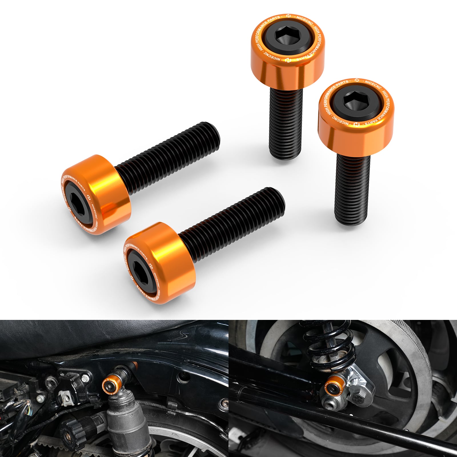 Rear Shock Mount Bolts Screws Hardware Kit For Harley Road King Street Glide