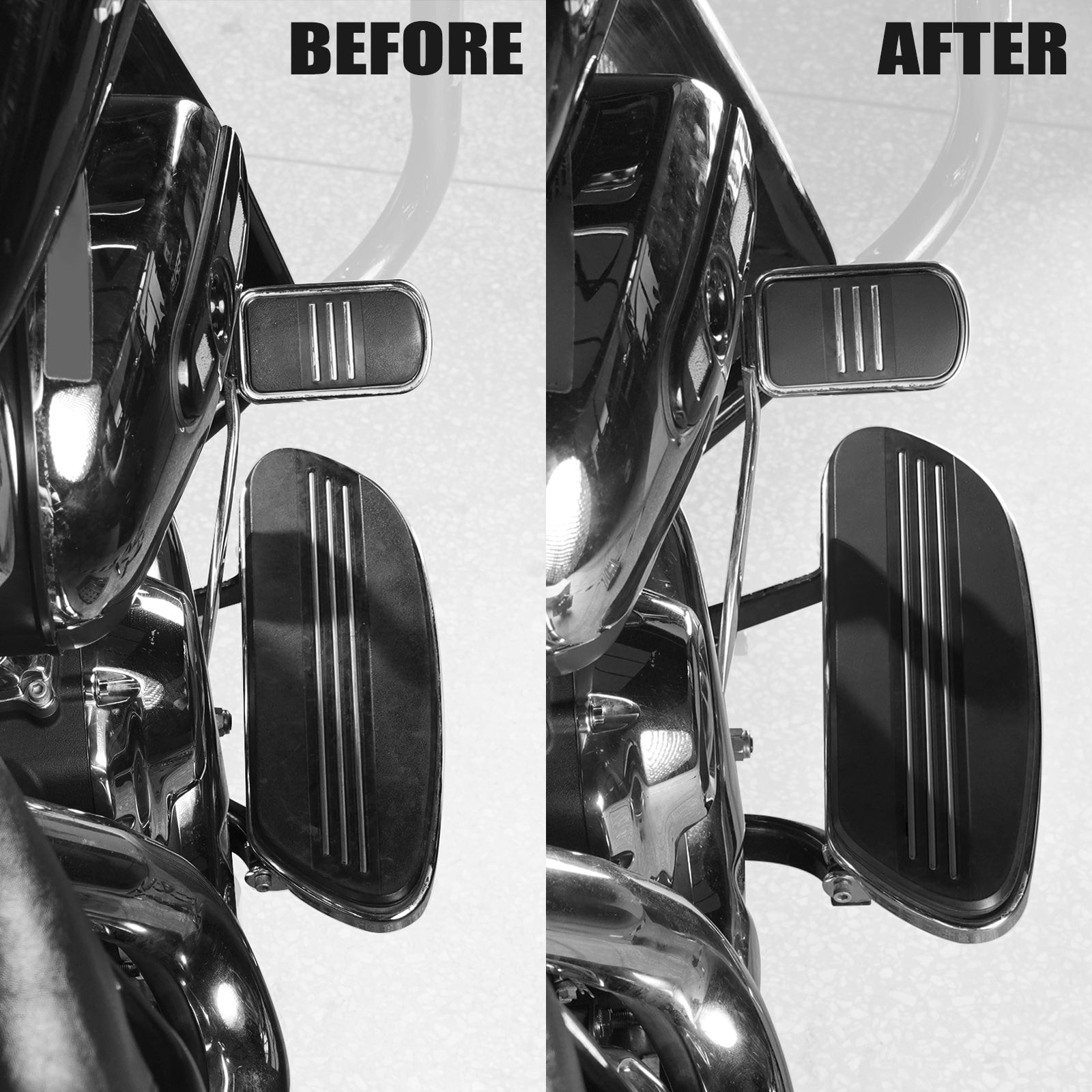 Rider Footboards Floorboards Extenders Kit For Harley Road King Electra Street Glide