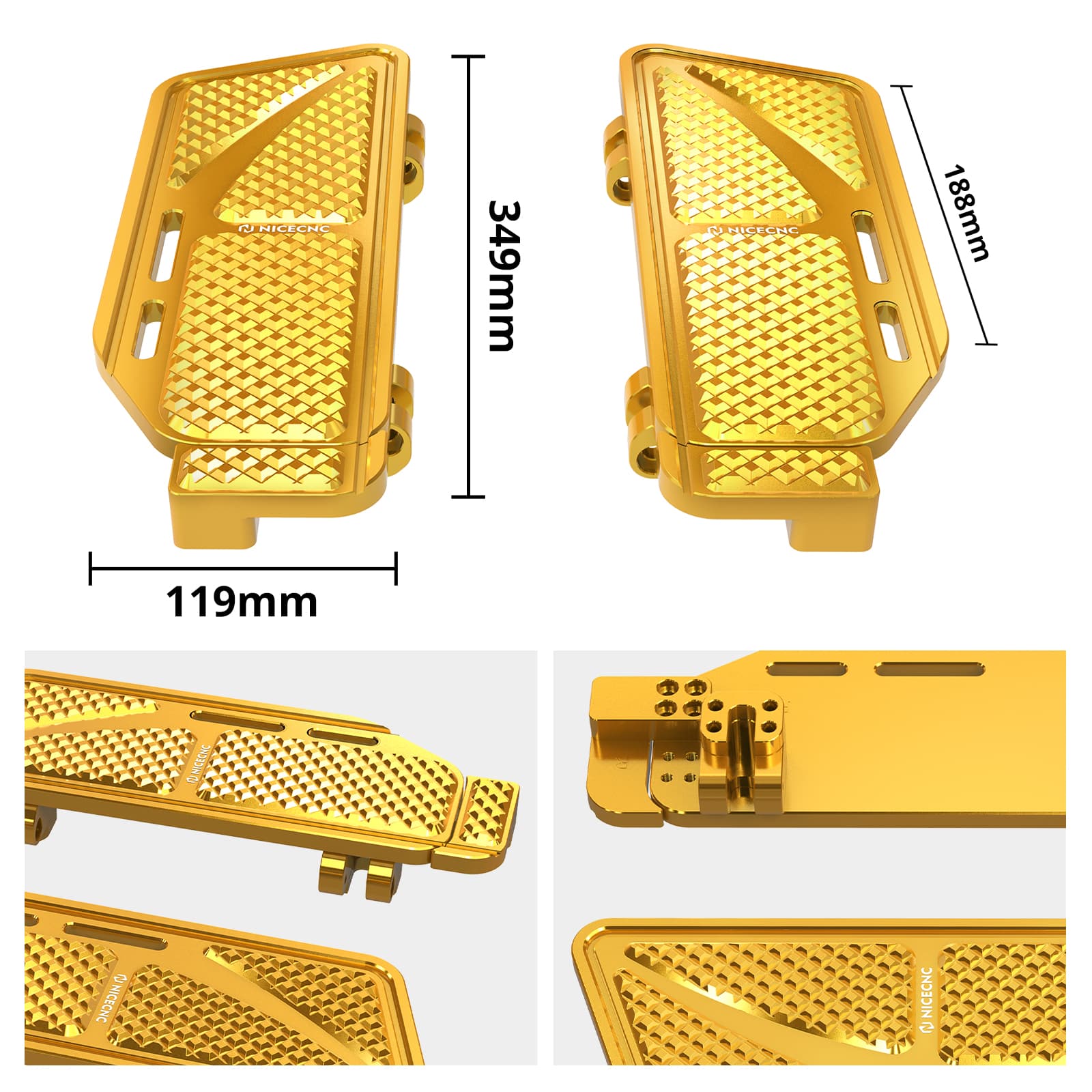 Enlarged Rider Insert Footboards Floorboards For Harley Road King Street Glide Ultra Limited