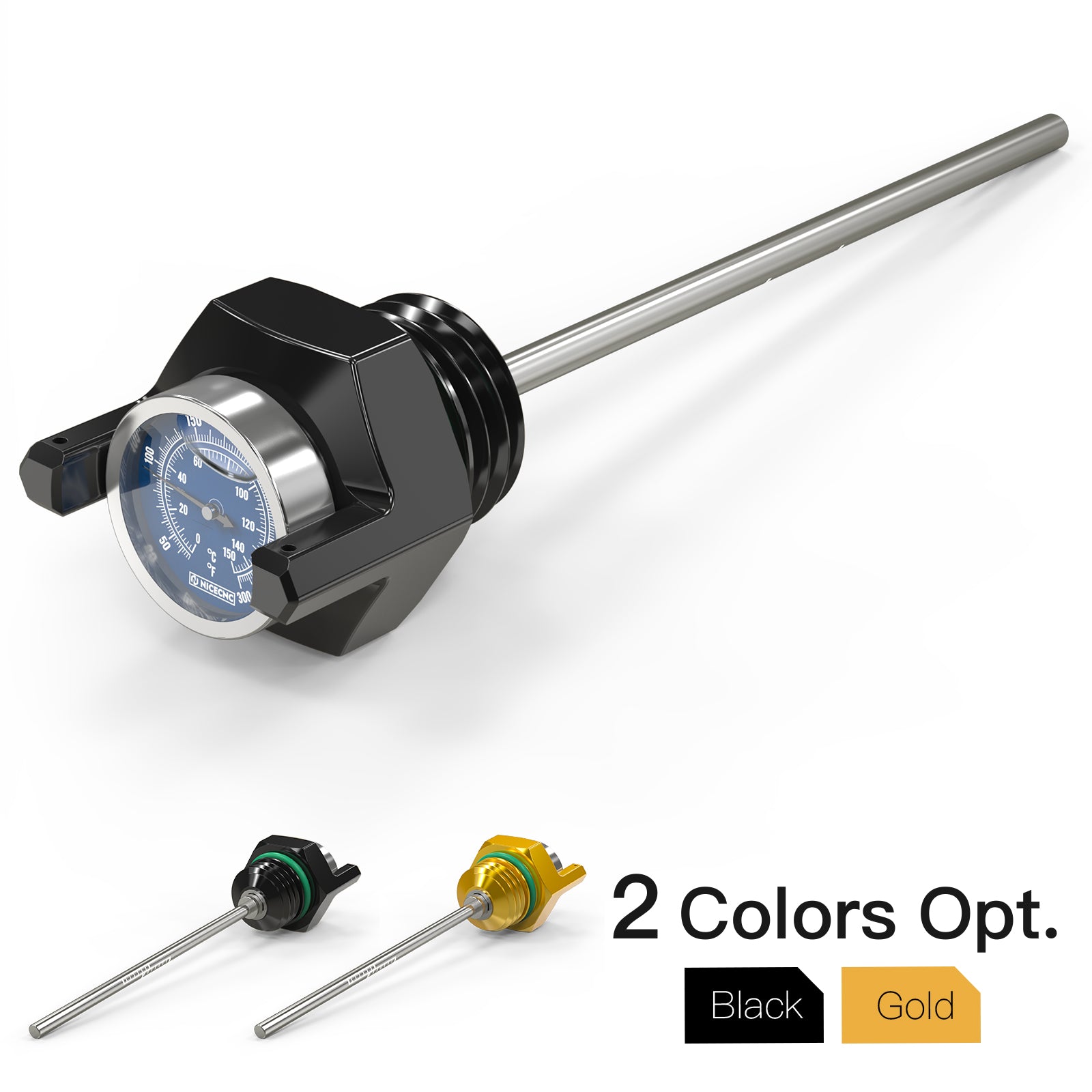 Oil Dipstick w/ Thermometer Temp Gauge For Harley Road King Street Glide Ultra Limited