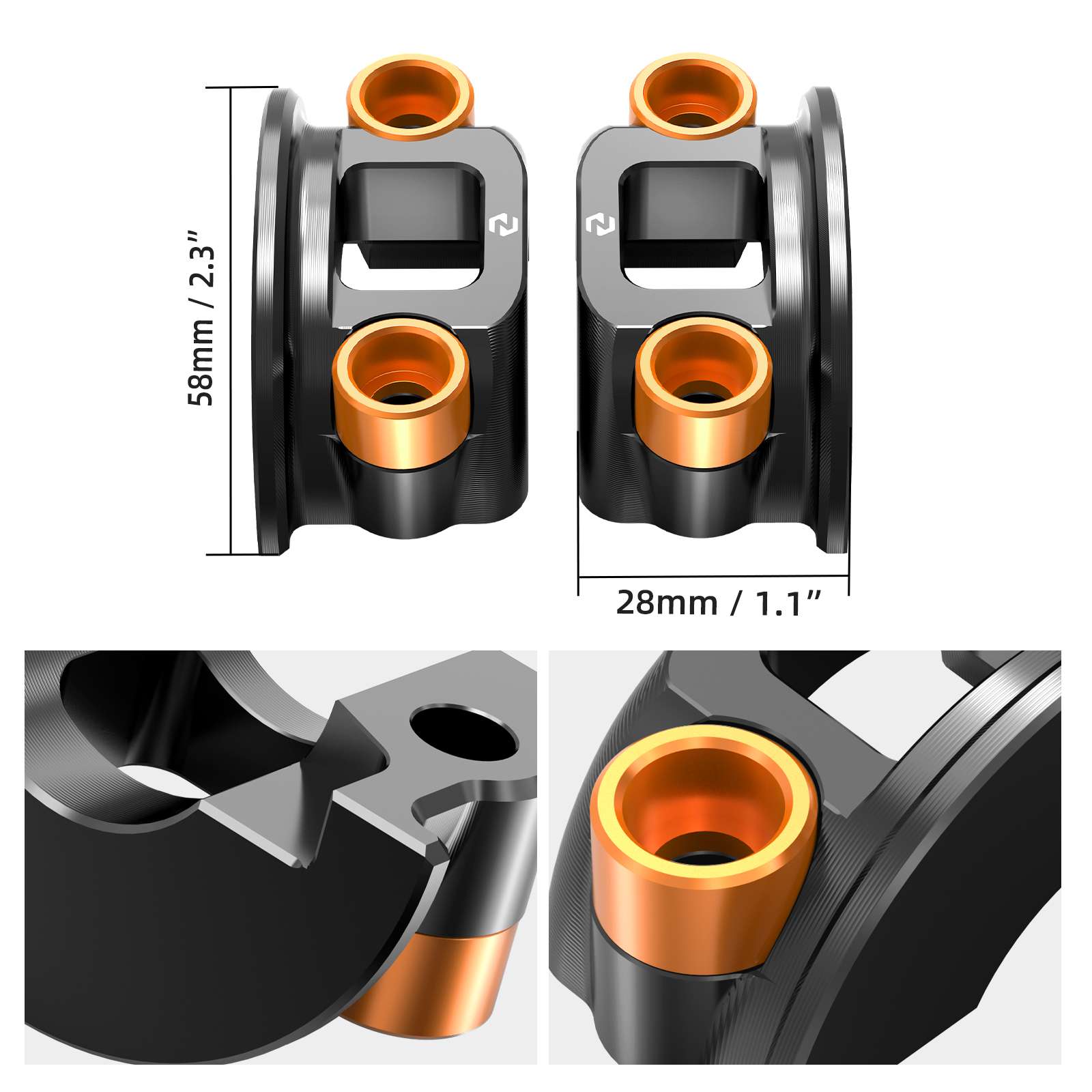 Brake Master Cylinder & Clutch Lever Perch Half Clamp Kit For Harley Road Street Glide