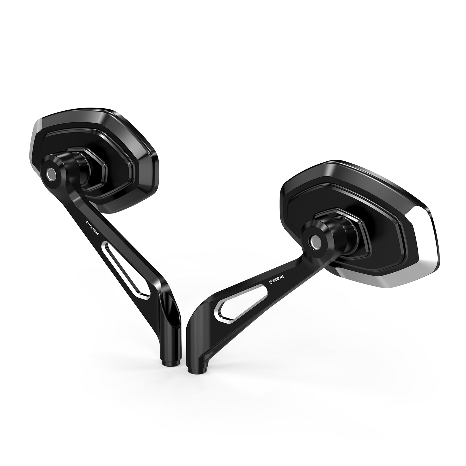 Convex Rear View Mirrors Kit For Harley Sportster 1200 Iron 883 XL Softail
