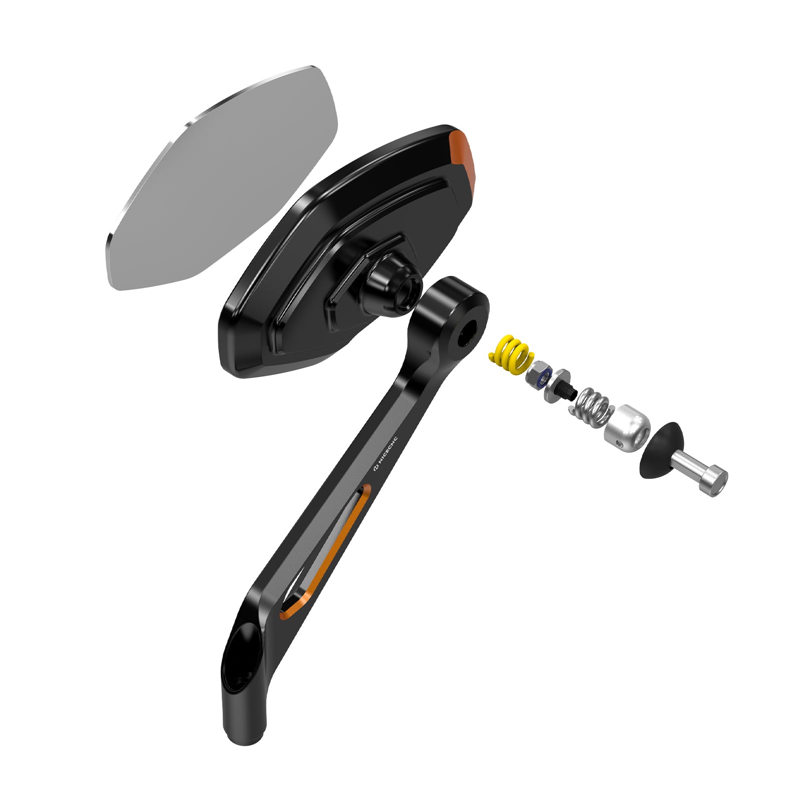 Convex Rear View Mirrors Kit For Harley Sportster 1200 Iron 883 XL Softail