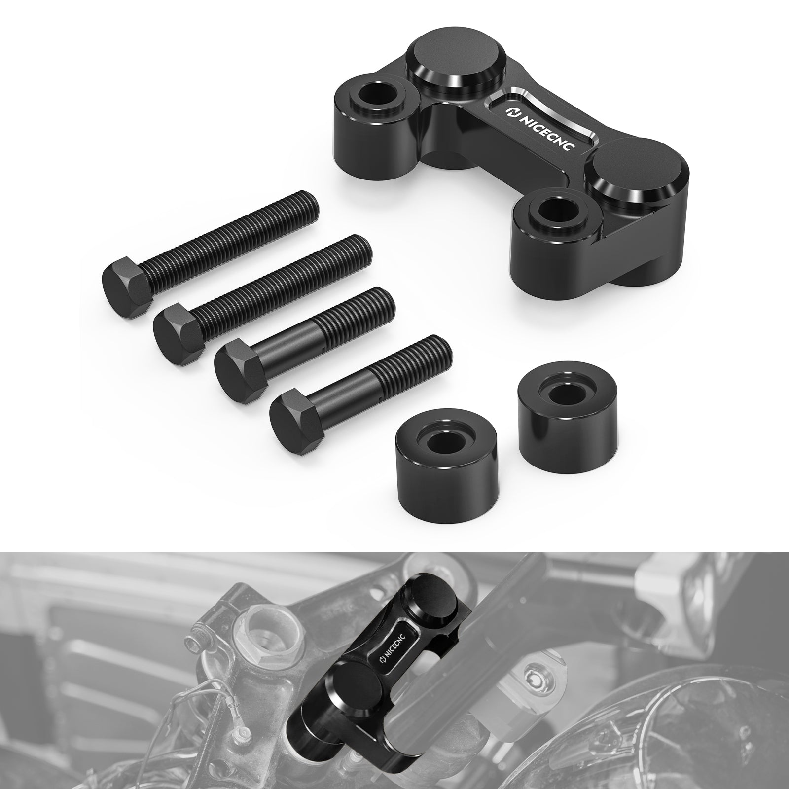 Handlebar Riser Pull Back Plate Relocation Bracket For Harley Softail Street Bob Low Rider S