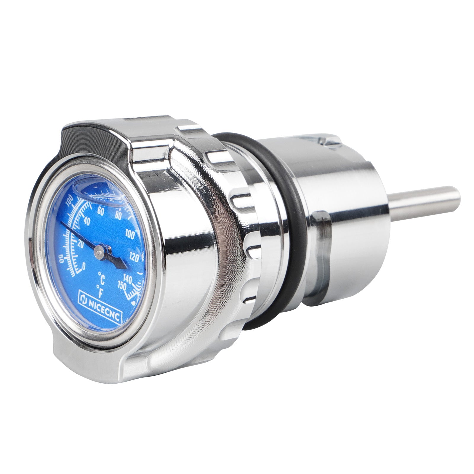 Chromed Oil Dipstick w/Thermometer Gauge For Harley Sportster 1200 Iron 883