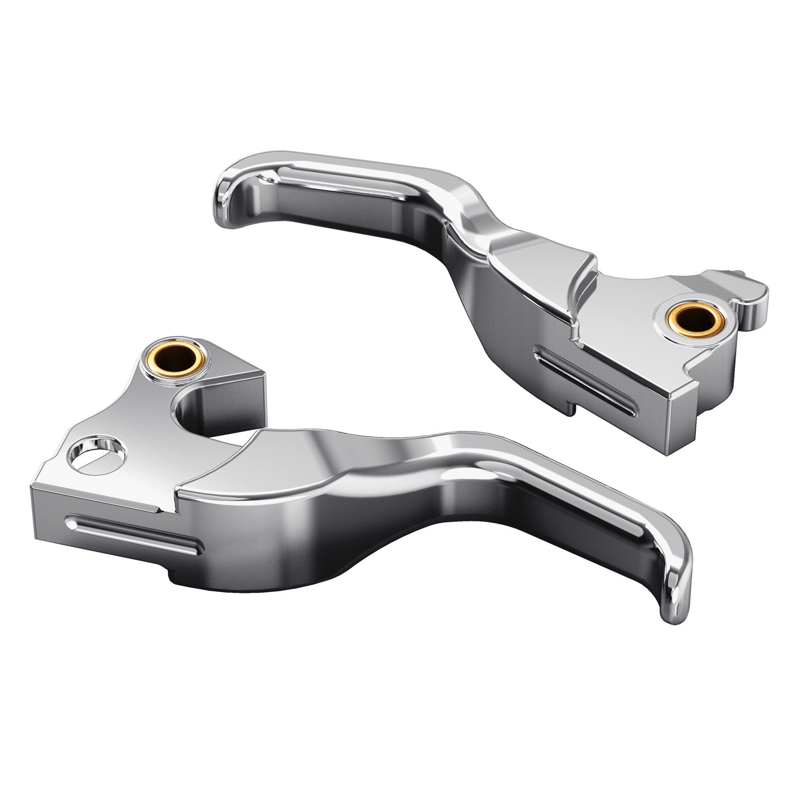 Chromed 2-Finger Short Brake Clutch Levers For Harley Sportster 1200 883 72 48 XL