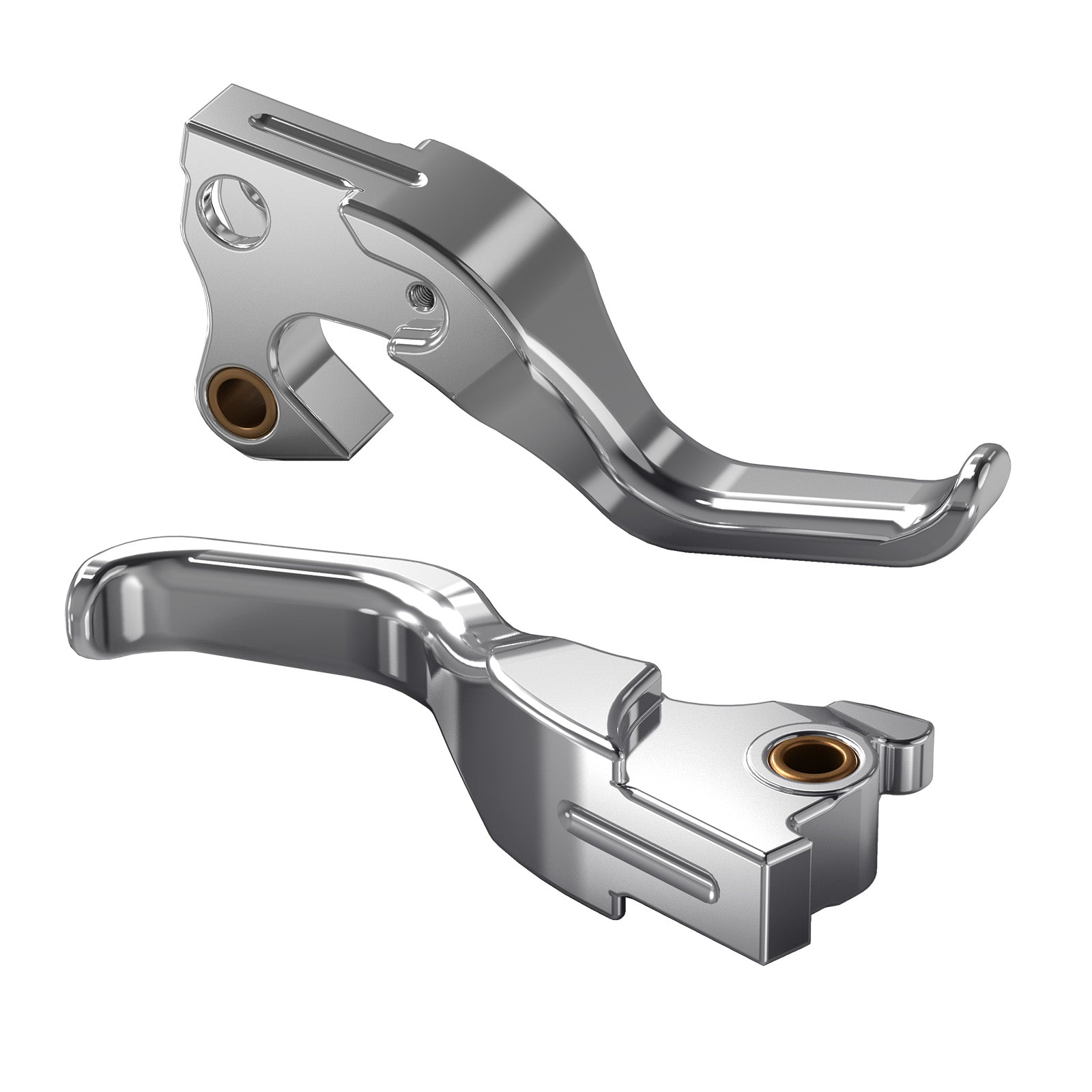 Chromed 2-Finger Short Brake Clutch Levers For Harley Sportster 1200 883 72 48 XL