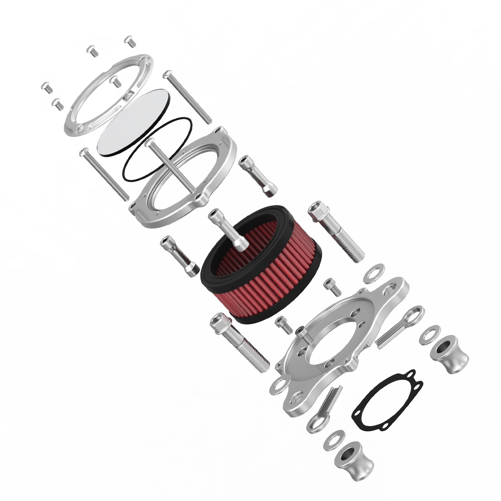 Full Clear Air Cleaner Intake Filter Kit For Harley Sportster 1200 Iron 883 Forty Eight XL