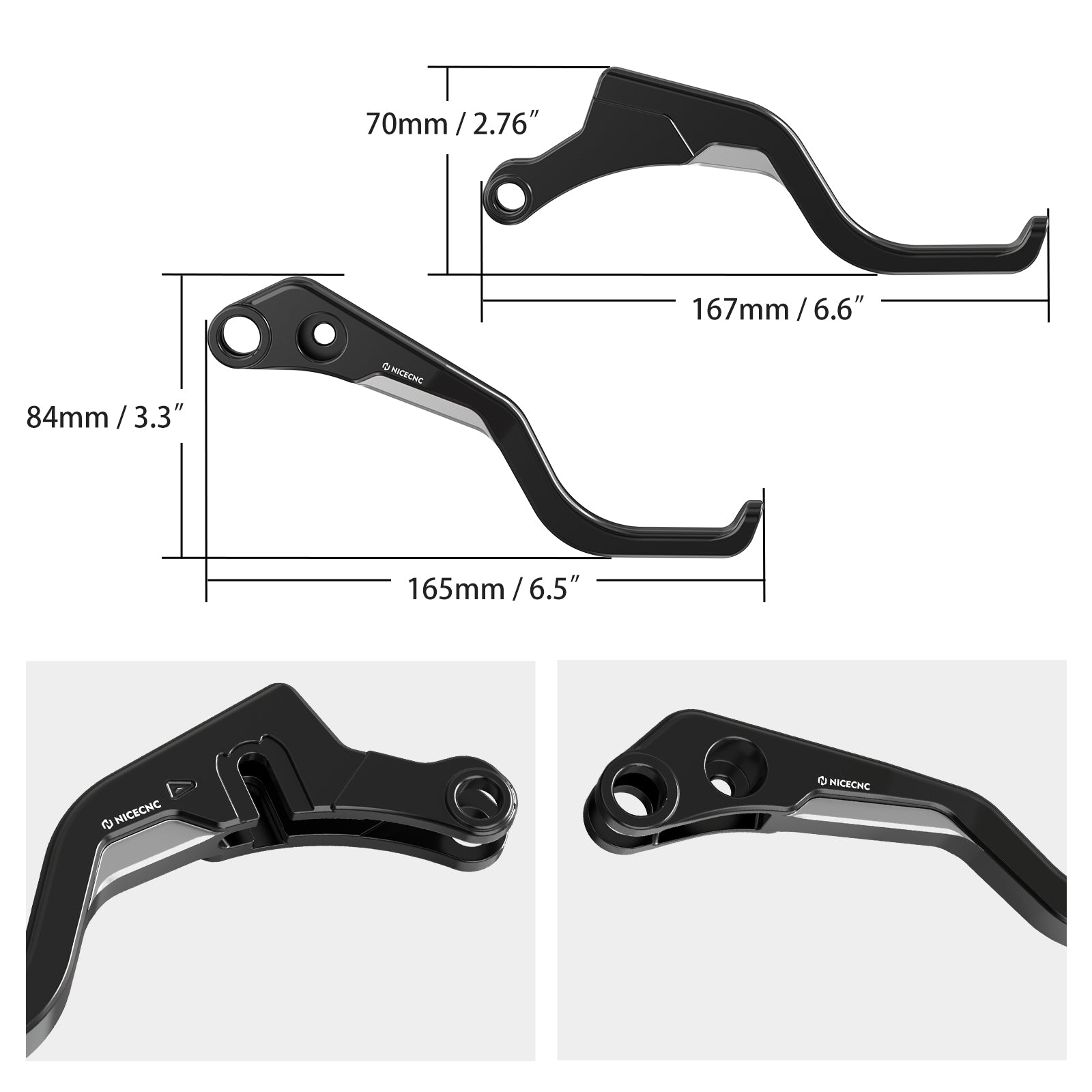 2-Finger Short Brake Clutch Levers Set For Harley Sportster S Pan America Nightster