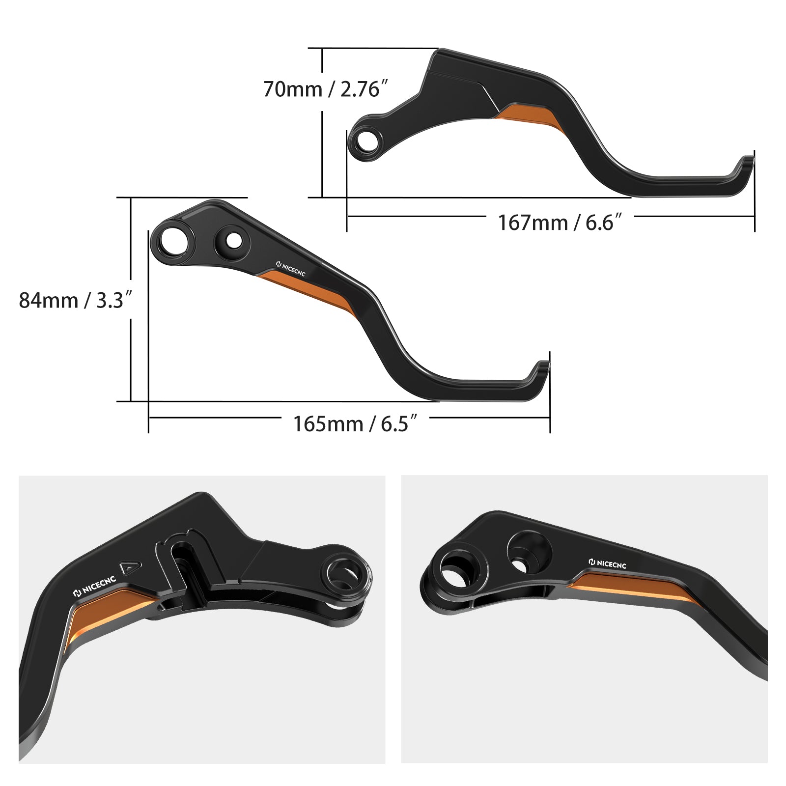 2-Finger Short Brake Clutch Levers Set For Harley Sportster S Pan America Nightster