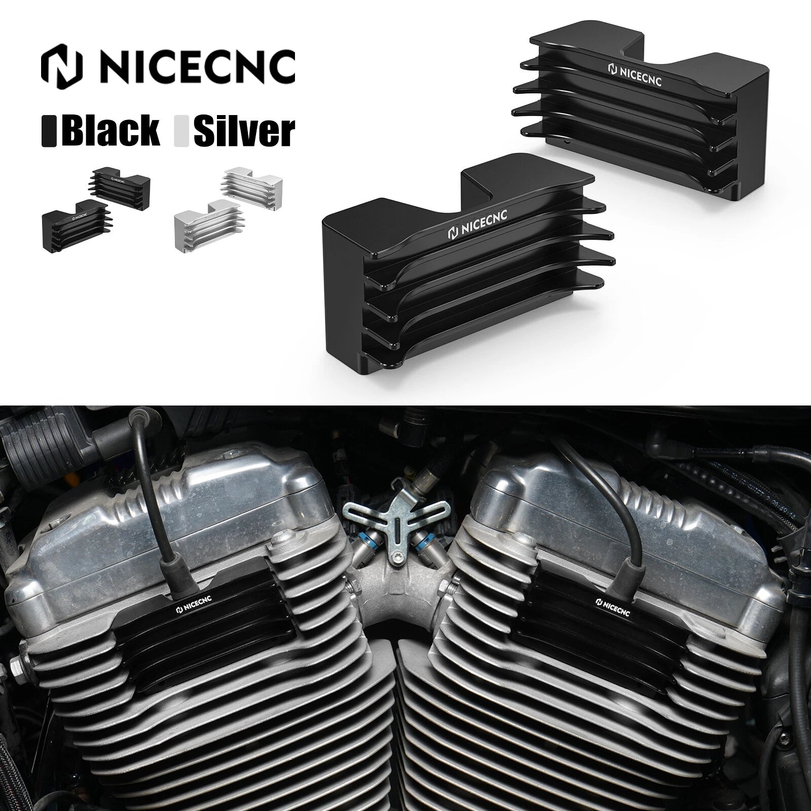 Spark Plug Head Bolt Covers Kit For Harley Sportster 1200 48 72 XL Iron 883