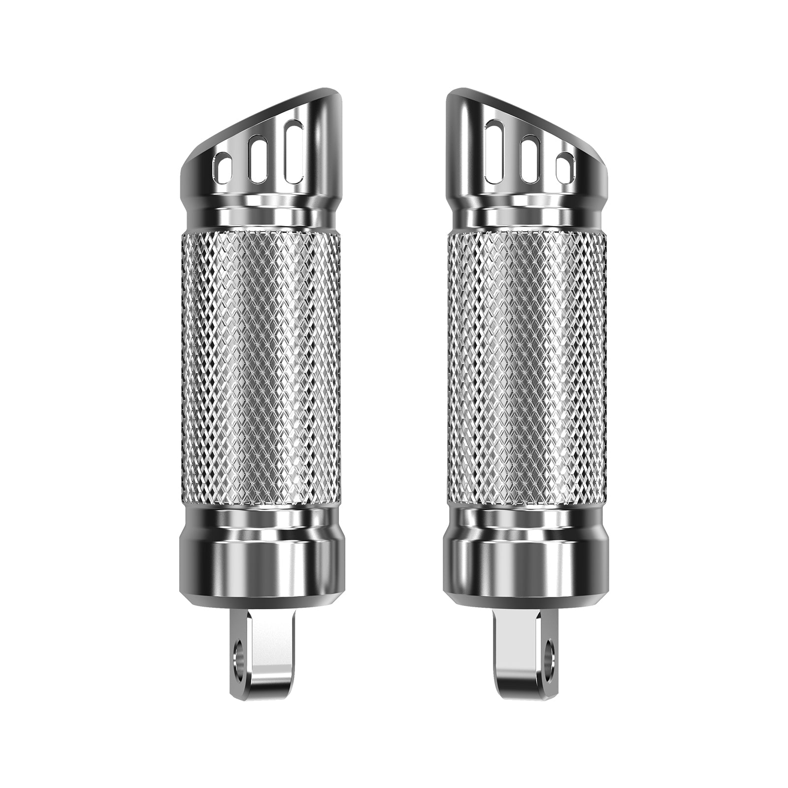Chromed Chrome-Plating Passenger Footpegs Pedals For Harley Road King Street Glide
