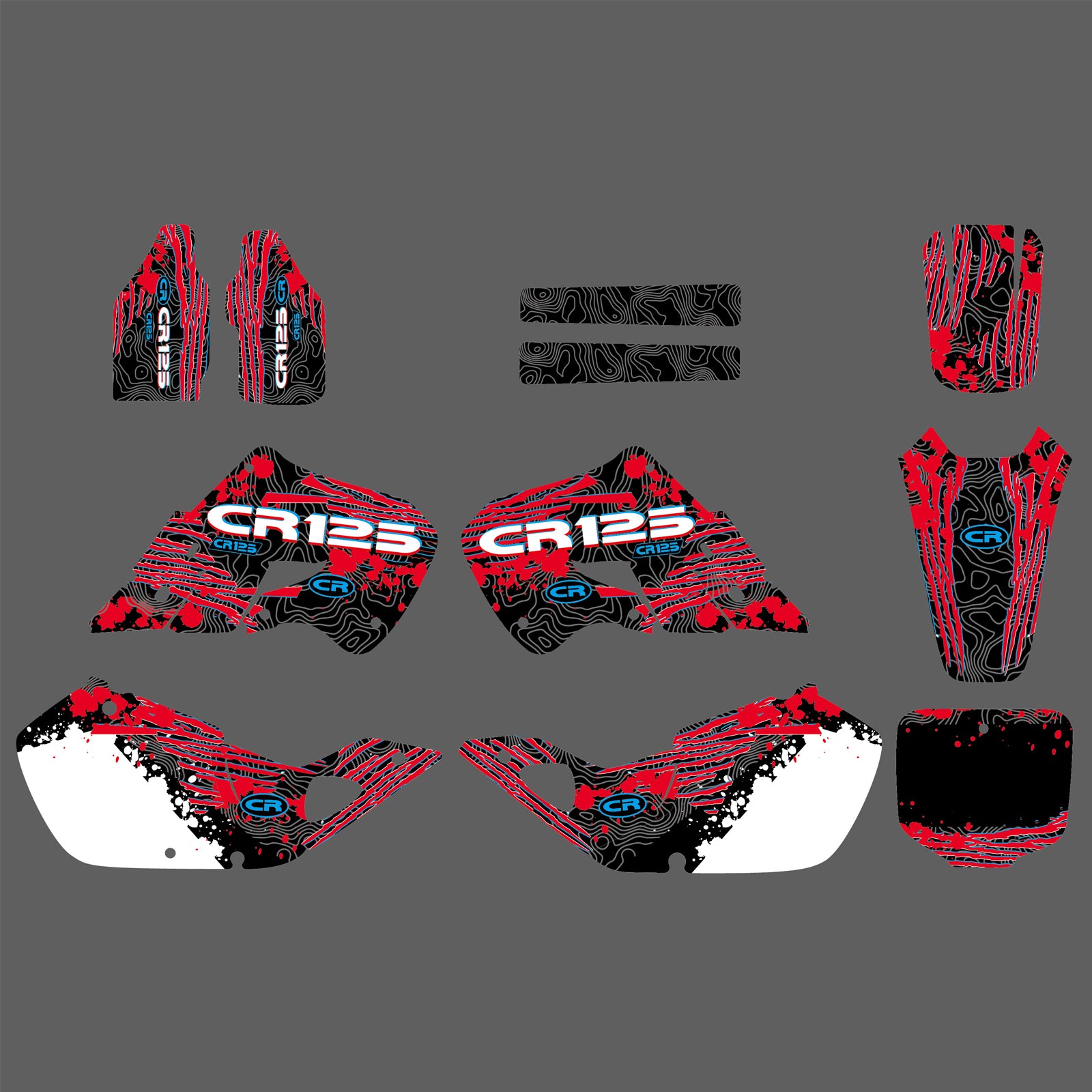 Motorcycle Graphics Background Decal Stickers for HONDA CR125	98-99