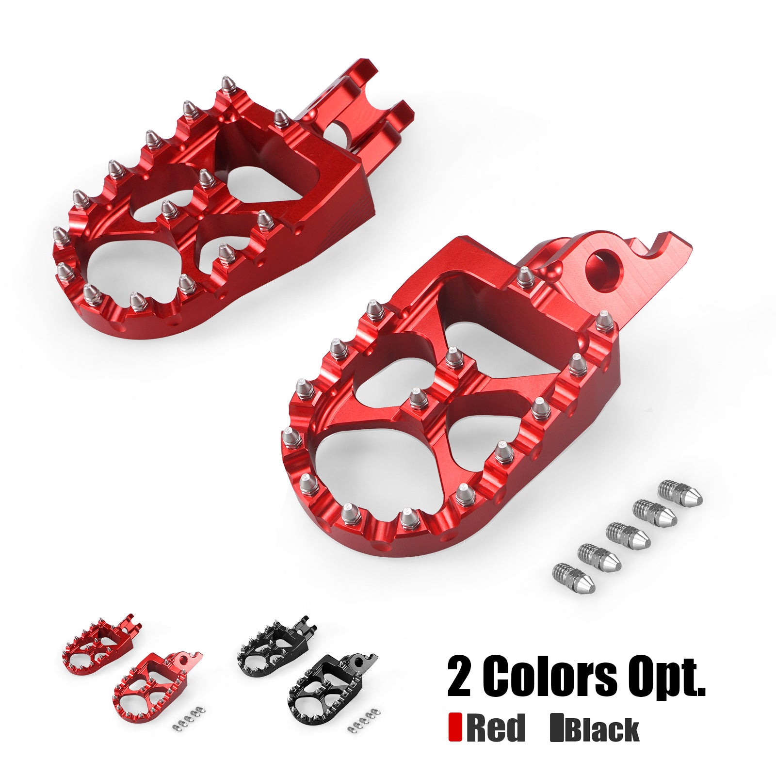 CNC Footpegs Bud Motorcycle Foot Pegs For Honda CRF250R CRF450R