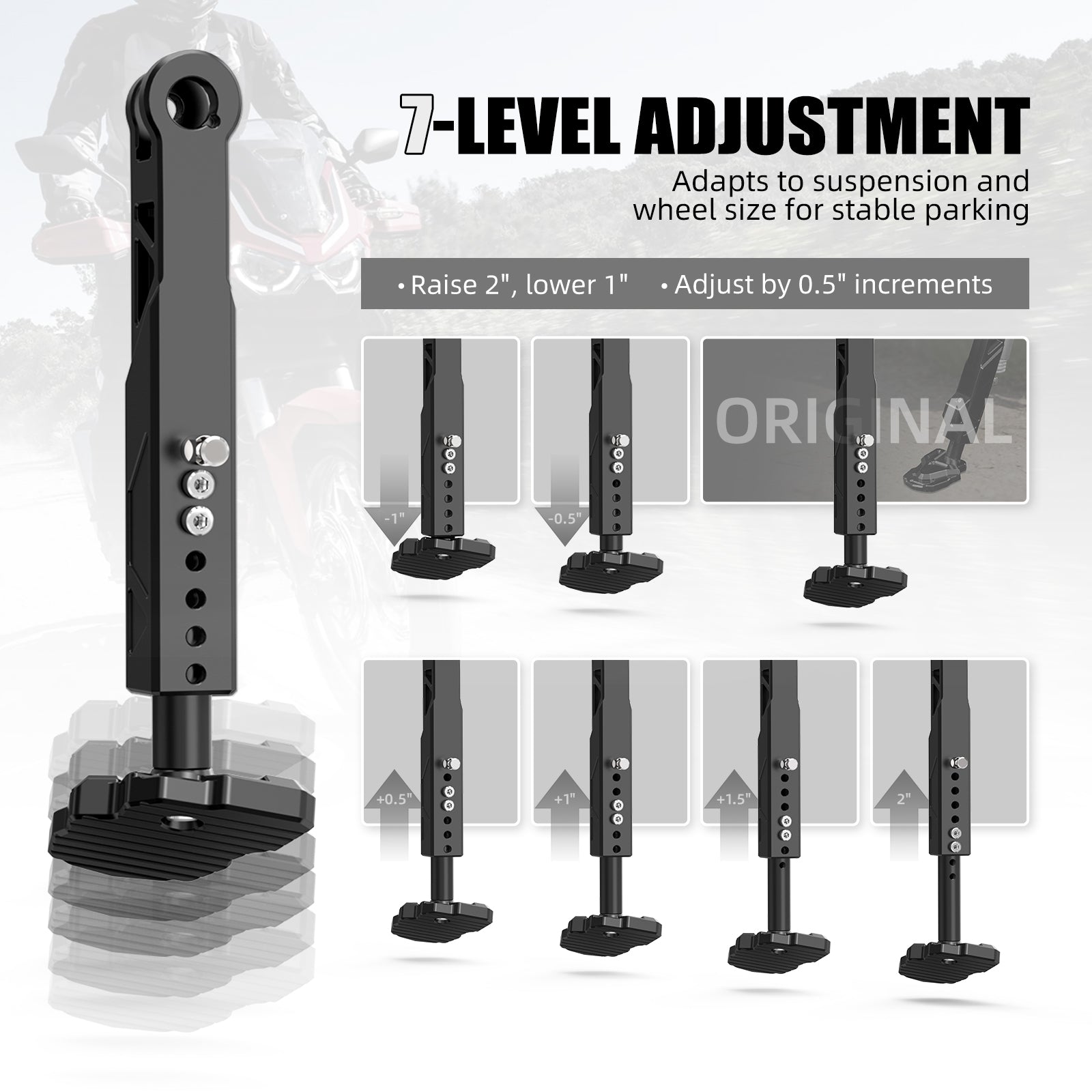 Adjustable Kickstand Side Stand For Honda CRF1100L Africa Twin 2020-2025