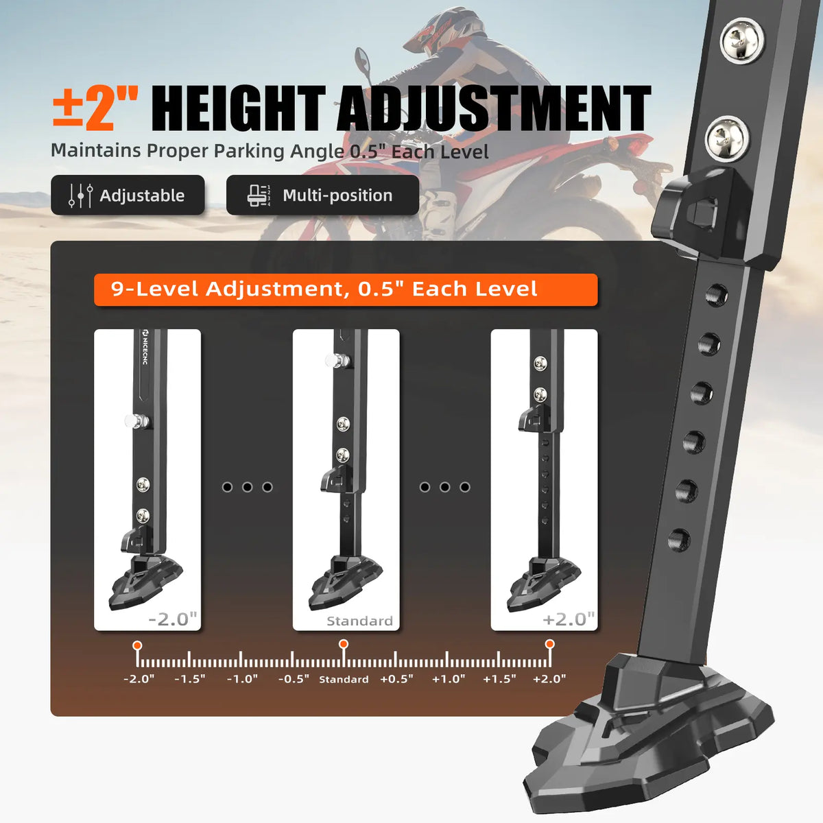 Adjustable Kickstand Side Stand For Honda CRF300L / Rally  2021-2026