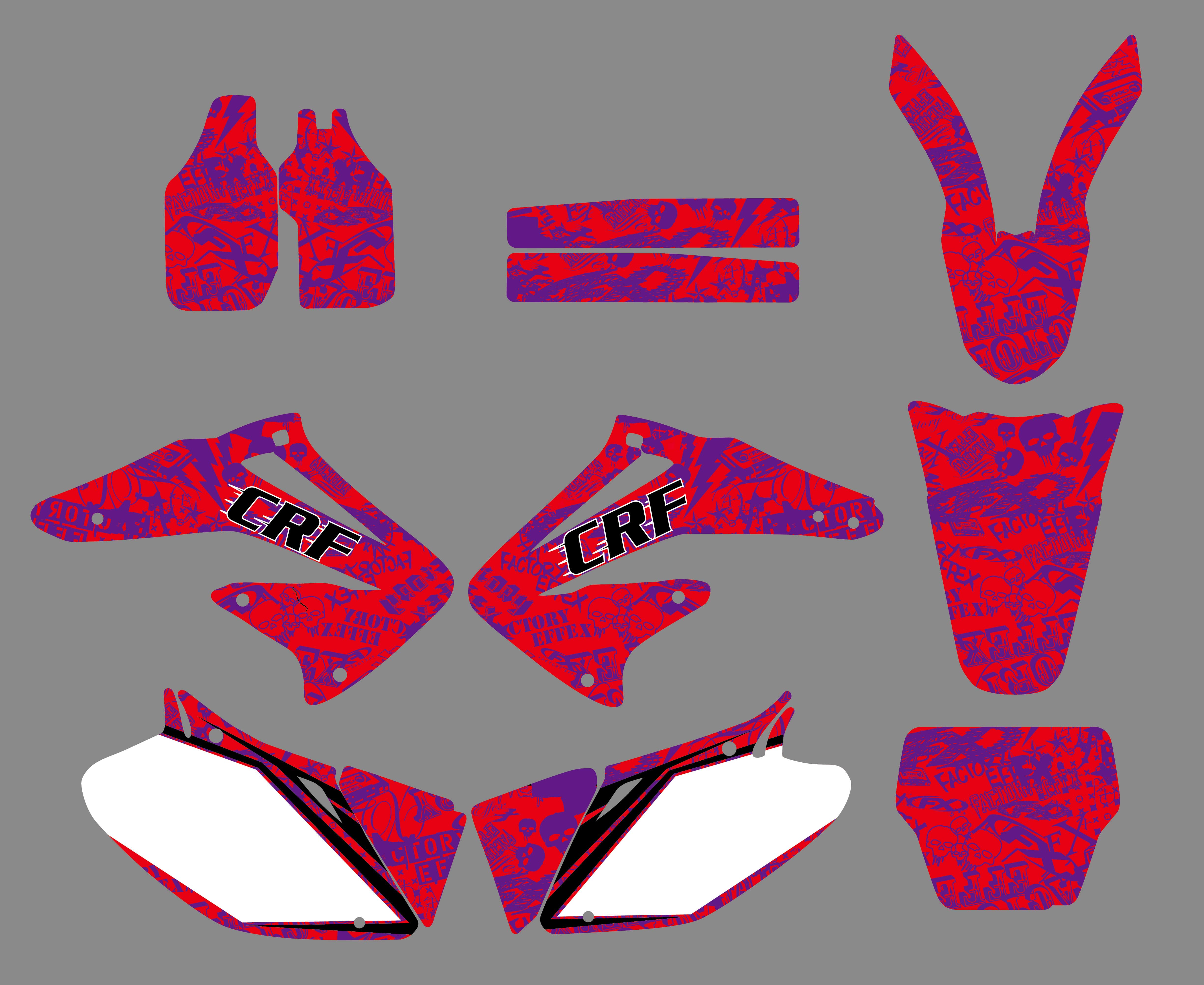 Motorcycle Team Graphics Backgrounds Decals Stickers For HONDA CRF450 2002-2004