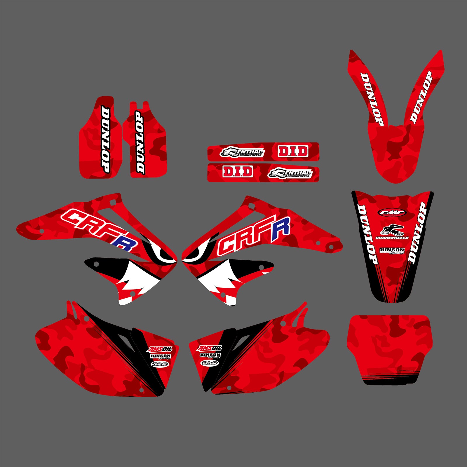 Motorcycle Graphics Backgrounds Decal Sticker For Honda CRF450R 02-04