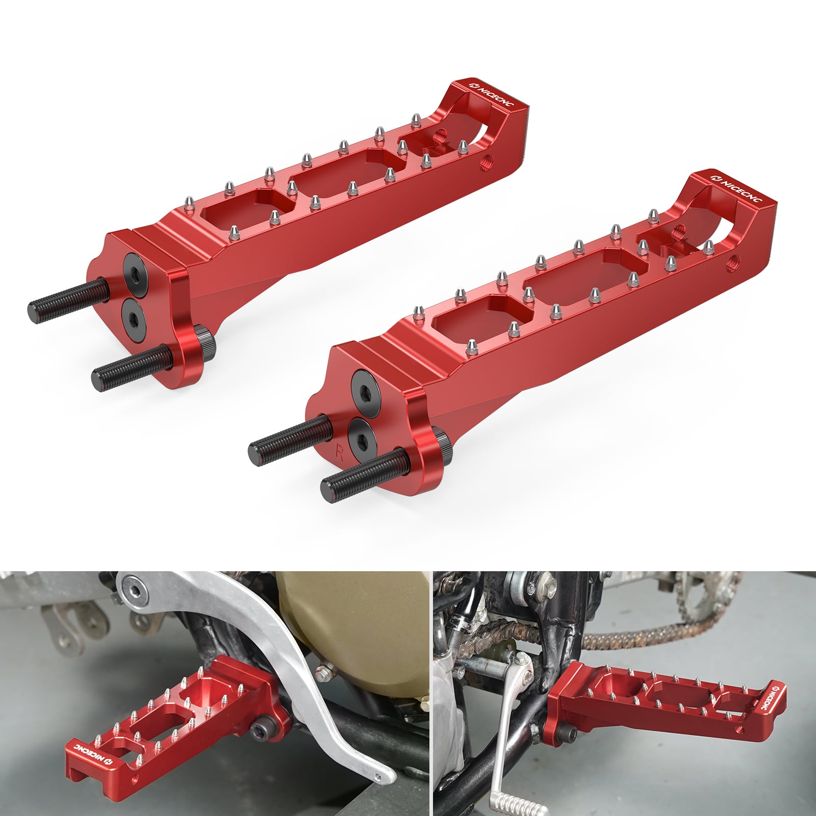 ATV Rider Foot Pegs Rest Pedals Kit For Honda TRX 450 R / ER 2006-2014