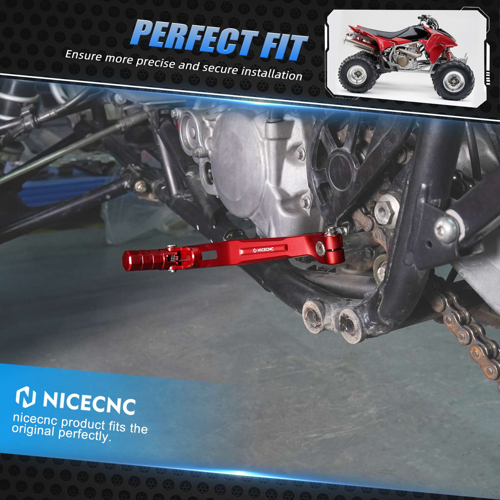 Rider Foot Pegs Rest Pedals + Folding Gear Shift Lever For Honda TRX 450 R / ER