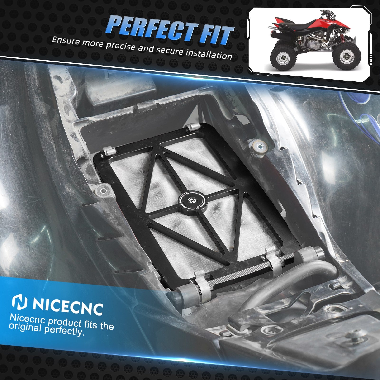 High-Flow Airbox Lid Cover Air Cleaner Housing Case Cover For Honda TRX450R TRX450ER