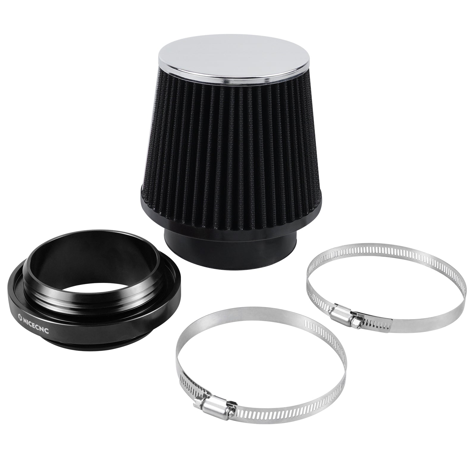 High-Flow Air Filter Intake Cleaner w/Adapter Kit For Honda TRX450R TRX450ER