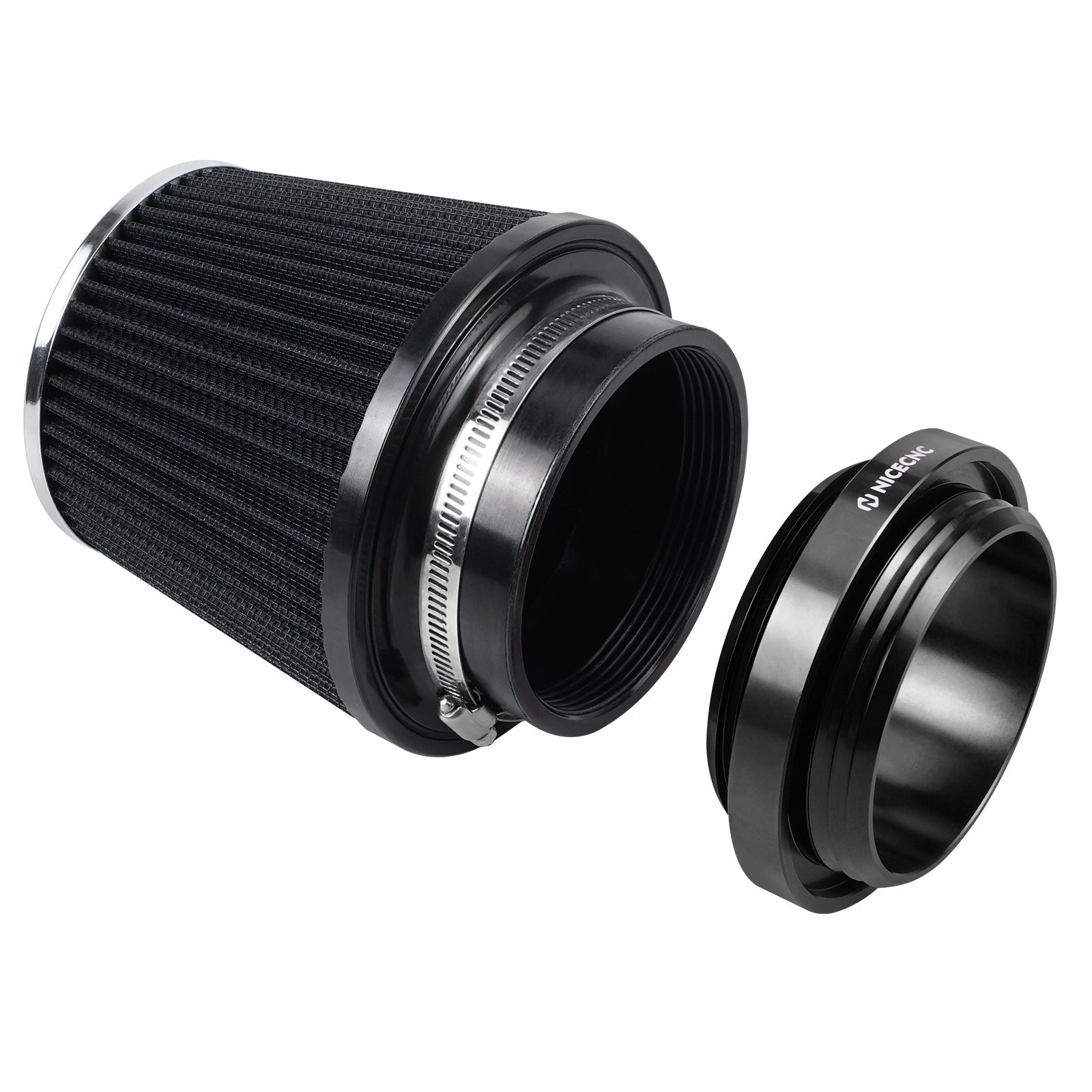 High-Flow Air Filter Intake Cleaner w/Adapter Kit For Honda TRX450R TRX450ER